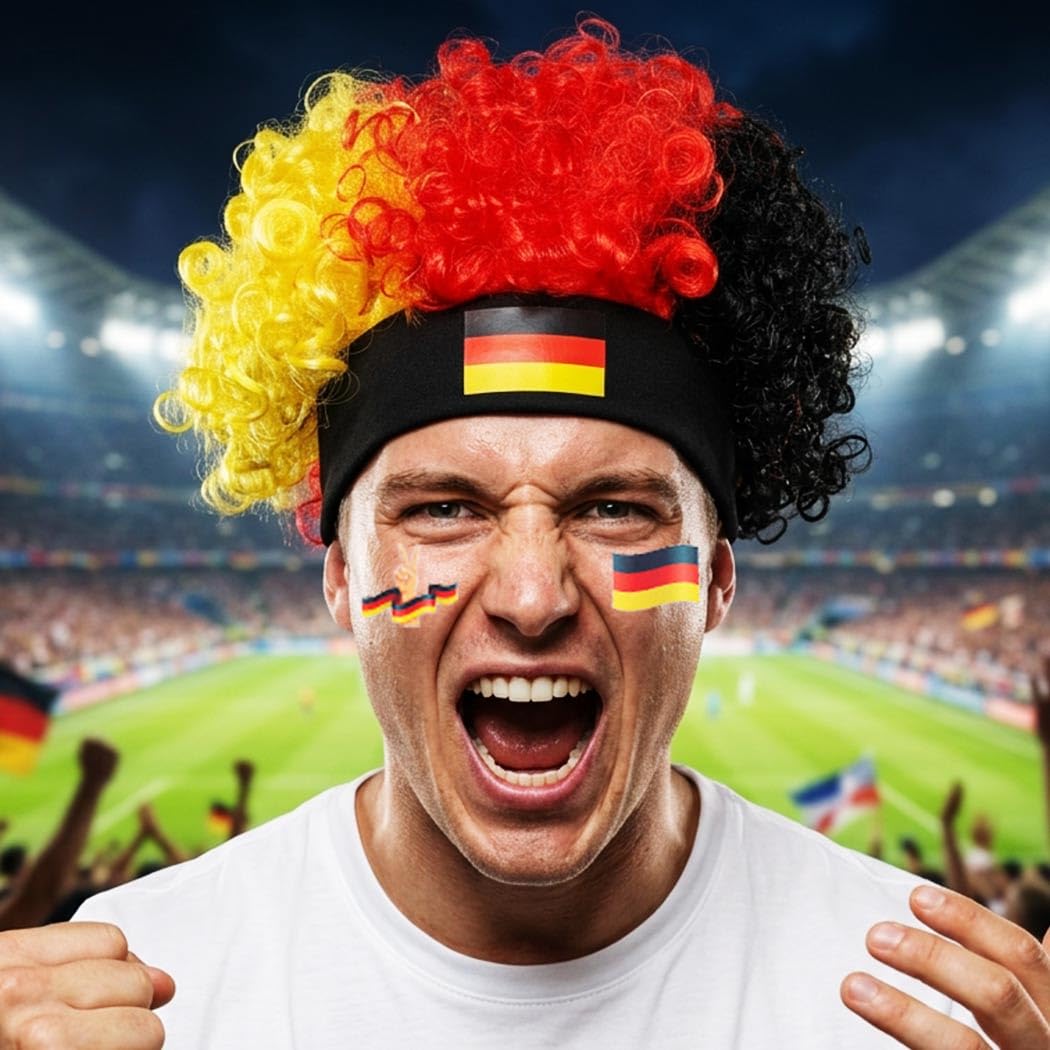 Germany Soccer Fan Wig Set