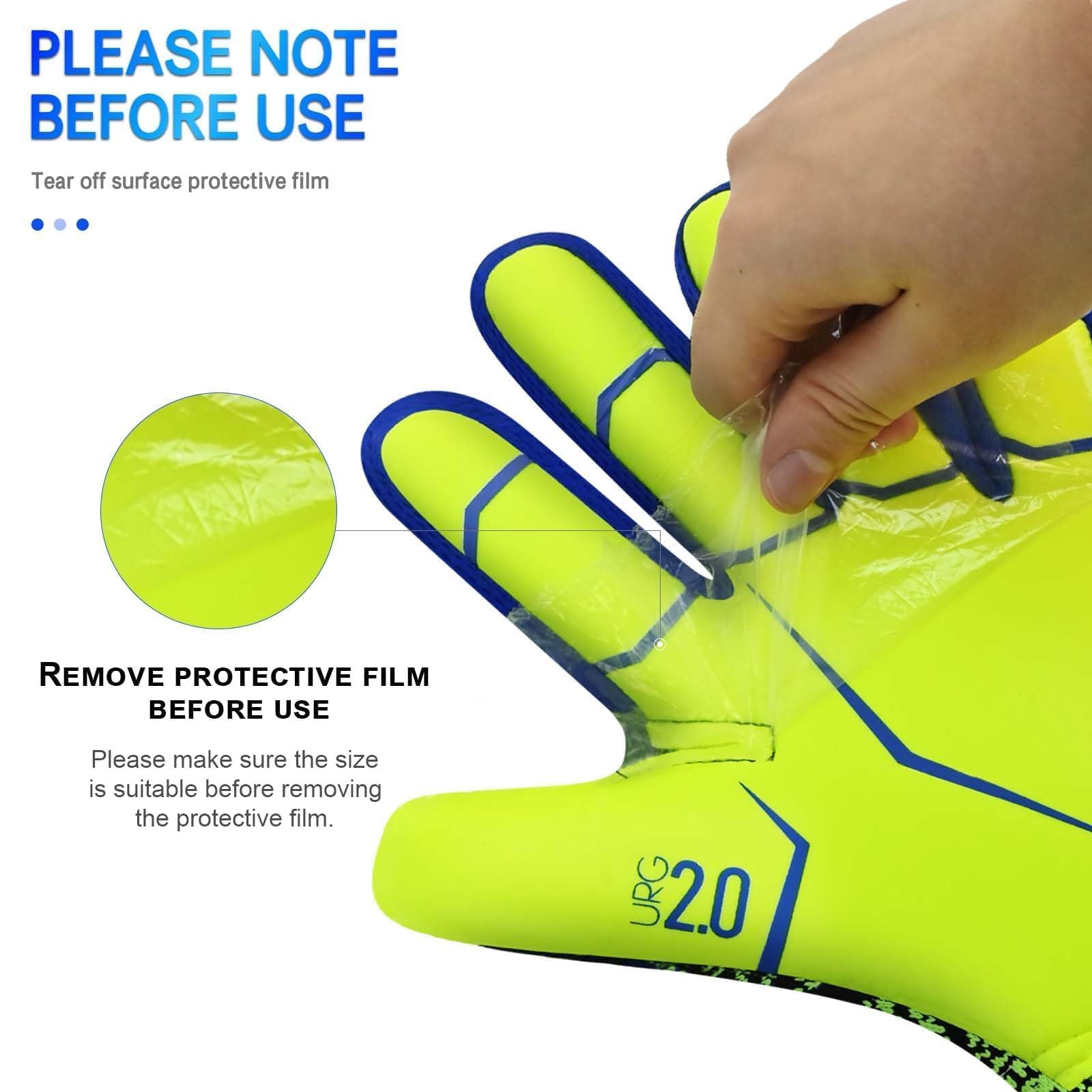 Soccer Goalkeeper Gloves, Ultimate Grip Football Goalie Gloves with Size 6/7/8/9/10, Strong Receiver, American Football for Men, Boys, Youth, Adult, Kids and Small Hands