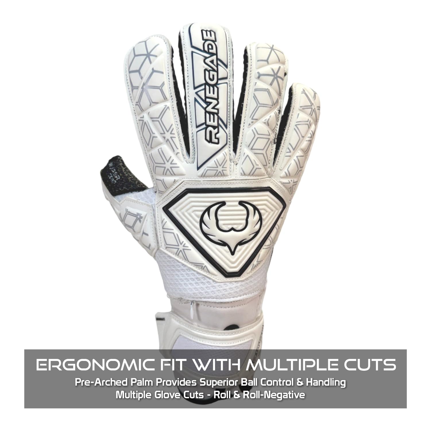 Renegade GK Triton Goalie Gloves - Adult, Youth, Kids (Sizes 5-11, 3 Styles, Level 2) Pro-Tek Fingersaves & Durable 3.5+3MM Super Grip | Goalkeeper Glove for All-Around Play | Based in The USA