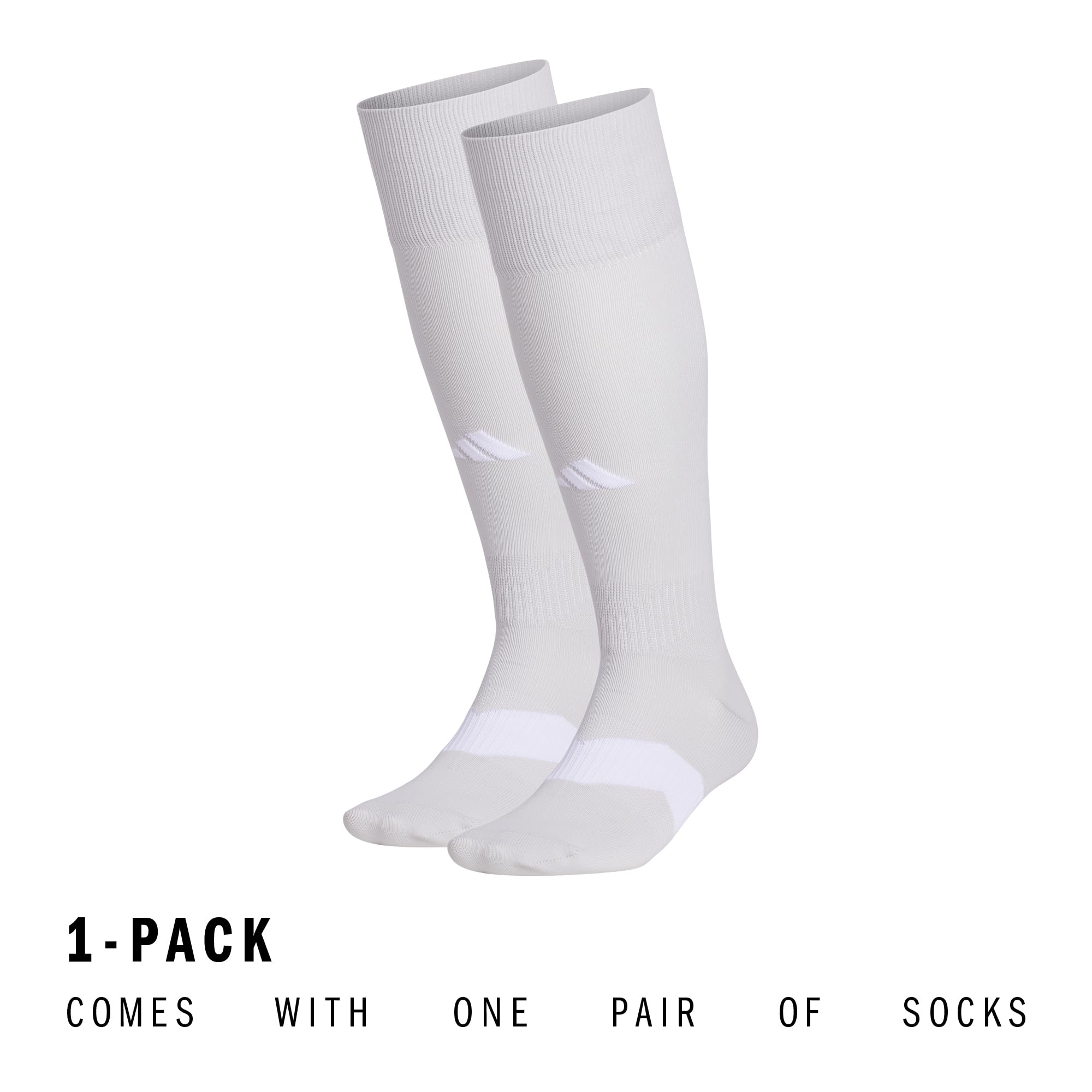 adidas Unisex Metro Soccer Socks or Calf Sleeves (1 Pair) Over-the-Calf