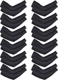 Bememo 10 Pairs Arm Sleeves UV Sun Protection Arm Sleeves Unisex Long Arm Cooling Cover Sleeve for Women Men Sports Workouts Tattoo Cover up