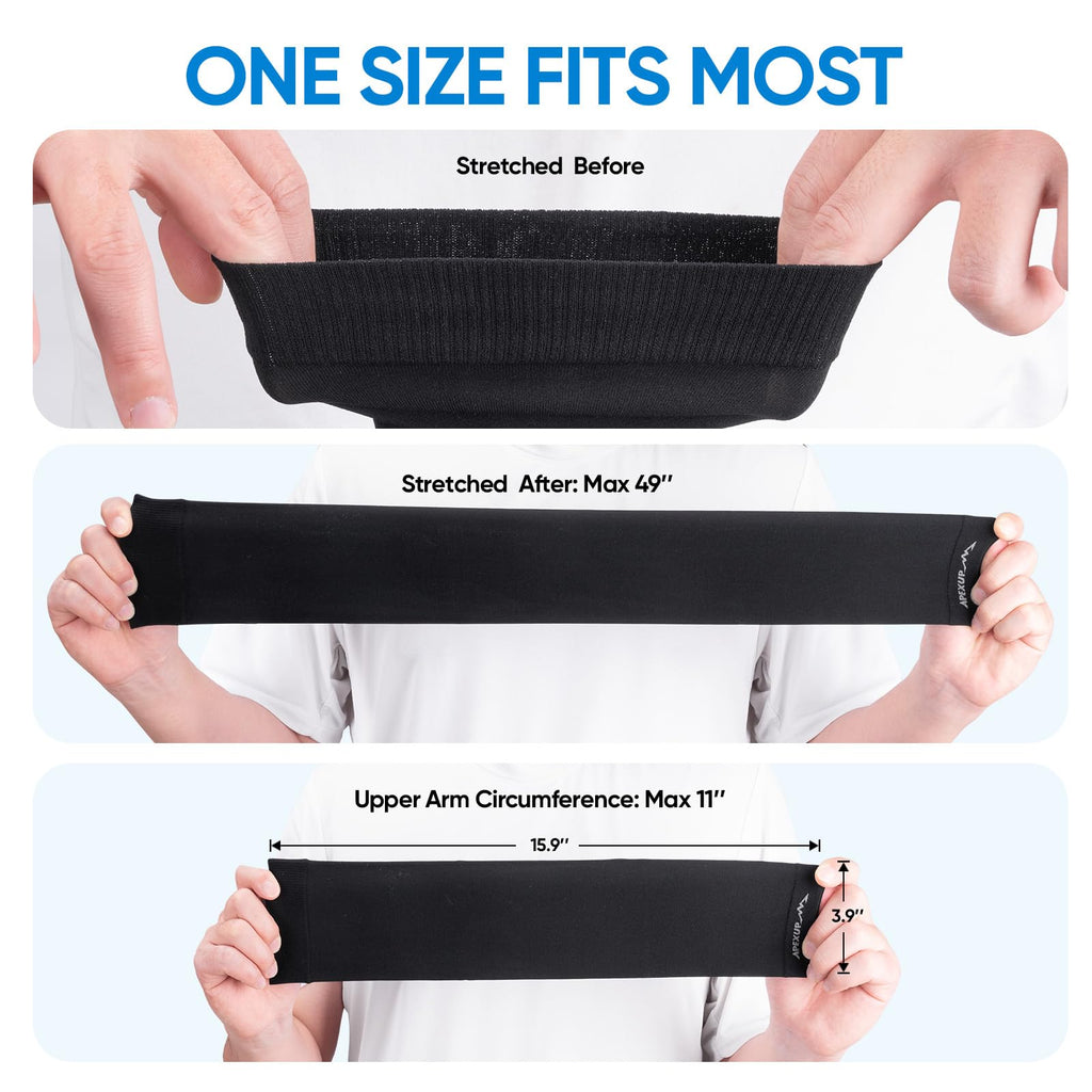 APEXUP Cooling Arm Sleeves for Men Women, UV Sun Protection UPF 50, Volleyball Arm Sleeves Compression Sleeves for Outdoor