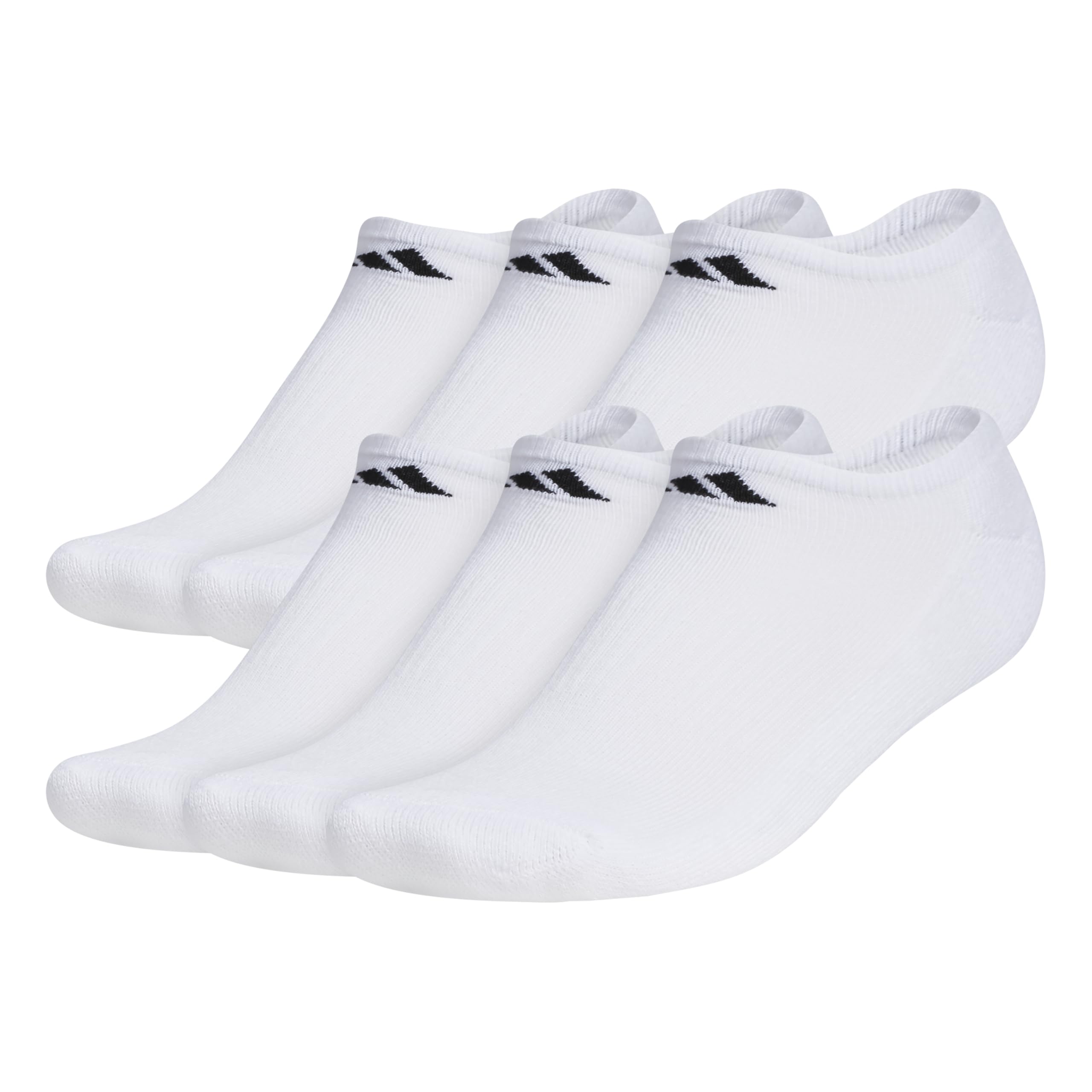 adidas Men's Athletic Cushioned No Show Socks (6 Pairs) Durable & Comfortable