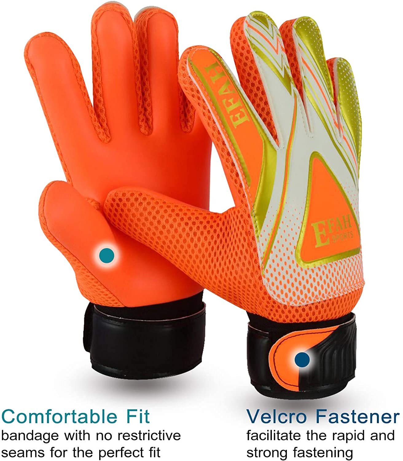 Soccer Goalie Goalkeeper Gloves for Kids Boys Children Football Gloves with Strong Grips Palms