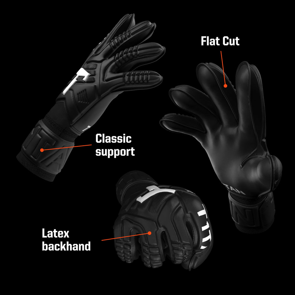T1TAN Goalkeeper Training Gloves Adult, Classic White-Out & Black-Out, Size 6-11, Soccer Goalie Gloves, Professional Goal Keeper Gloves for Youth, Men & Women, Breathable & 3mm Memory Foam