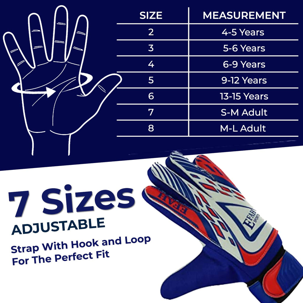 Soccer Goalie Goalkeeper Gloves for Kids Boys Children Football Gloves with Strong Grips Palms