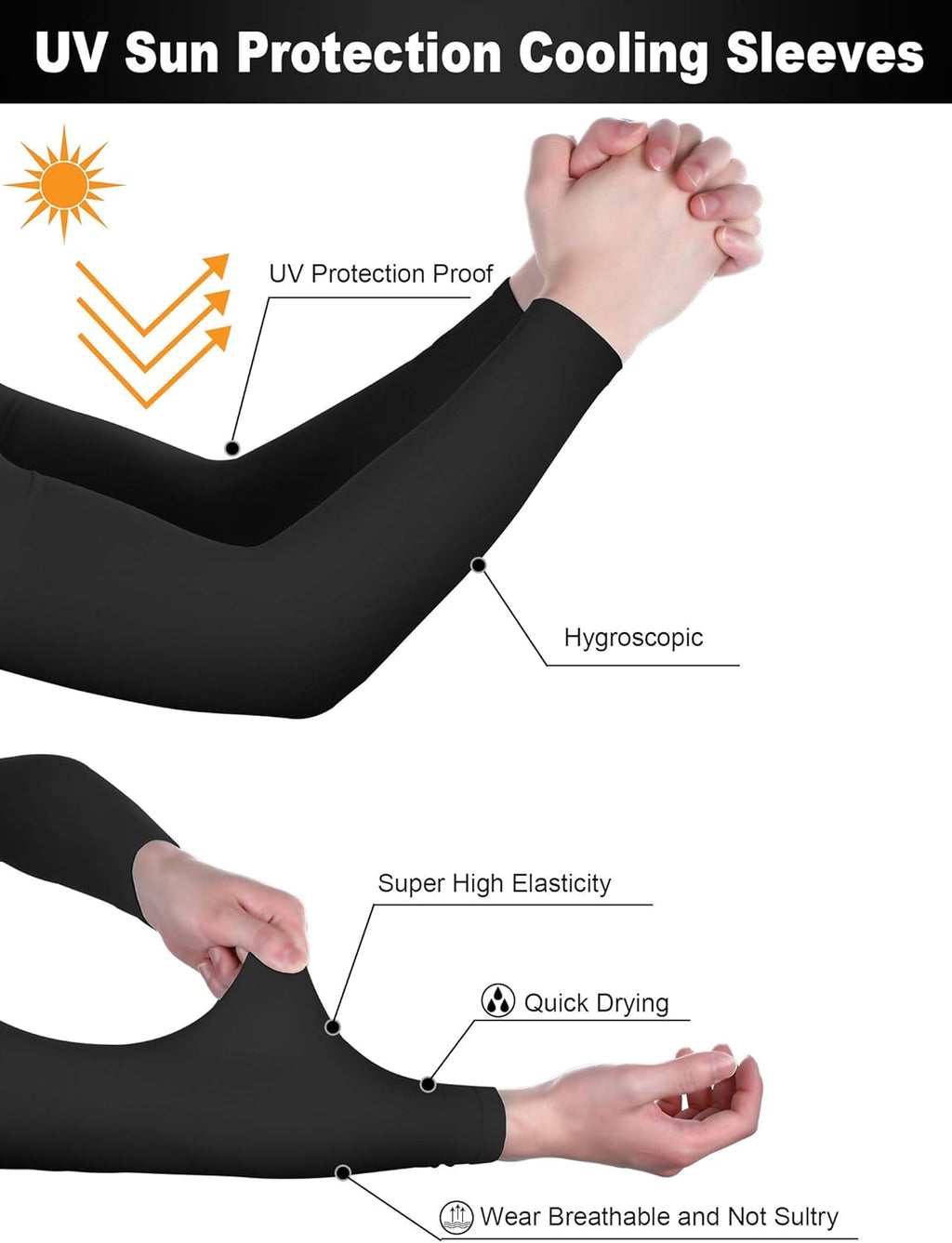 Bememo 10 Pairs Arm Sleeves UV Sun Protection Arm Sleeves Unisex Long Arm Cooling Cover Sleeve for Women Men Sports Workouts Tattoo Cover up