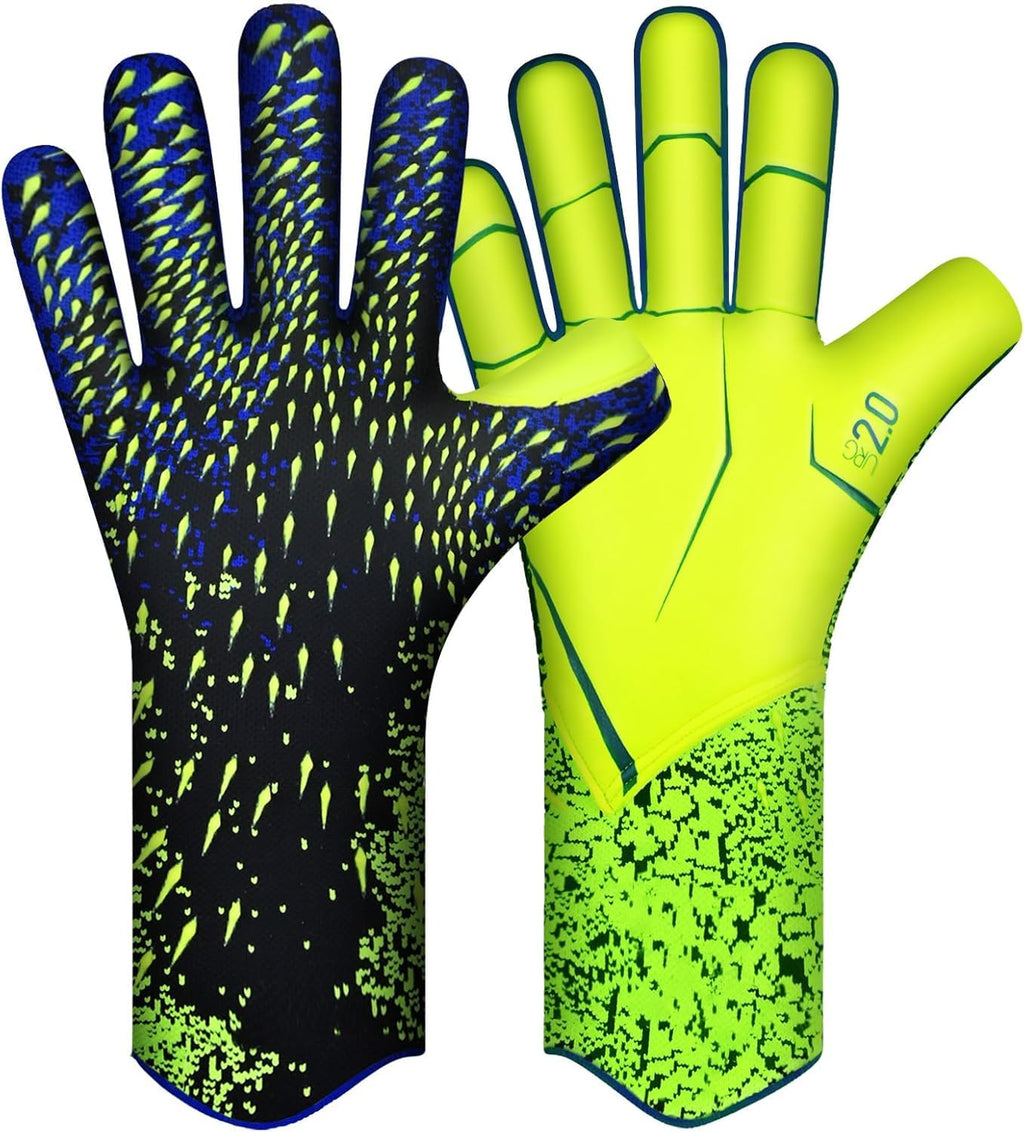 Soccer Goalkeeper Gloves, Ultimate Grip Football Goalie Gloves with Size 6/7/8/9/10, Strong Receiver, American Football for Men, Boys, Youth, Adult, Kids and Small Hands