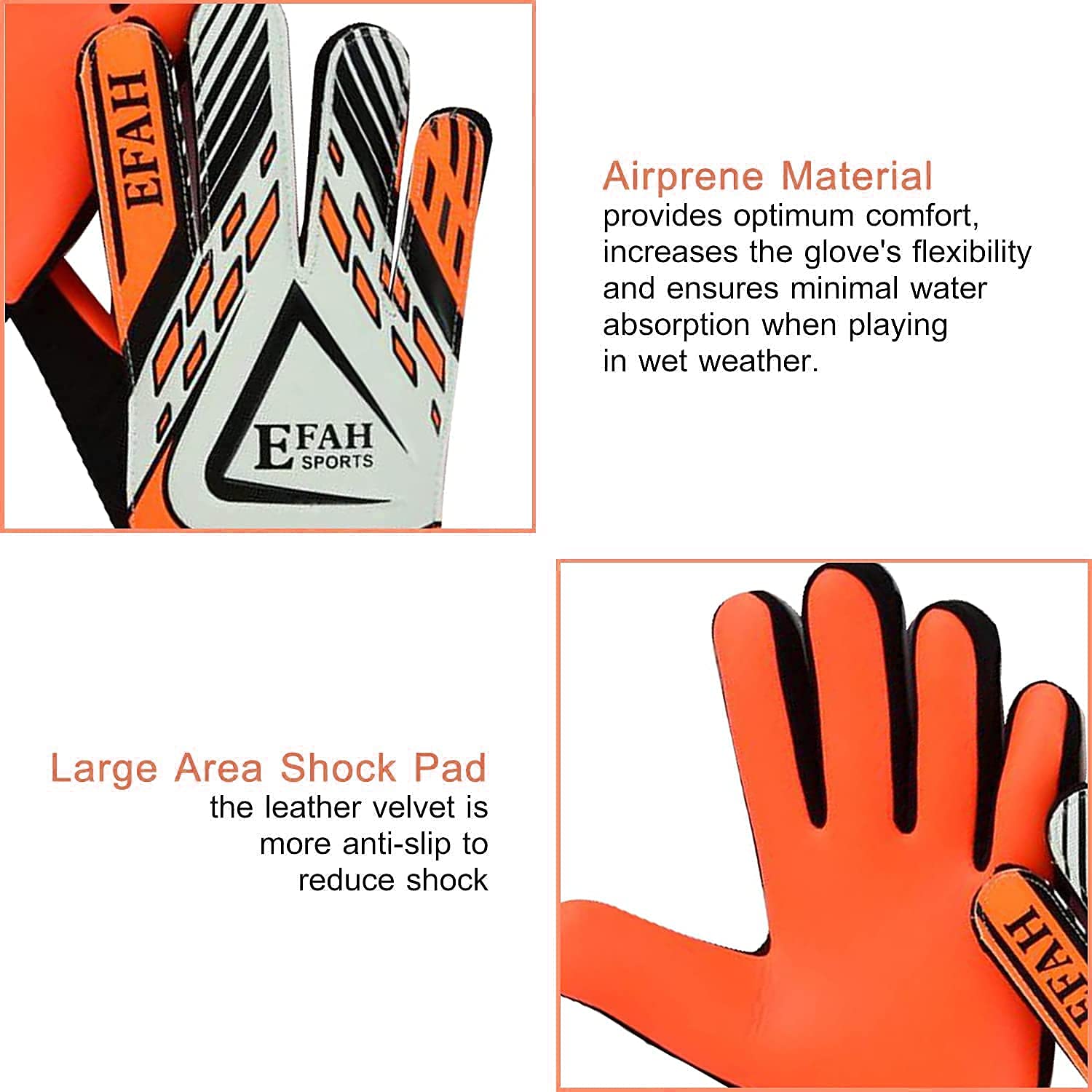 Soccer Goalie Goalkeeper Gloves for Kids Boys Children Football Gloves with Strong Grips Palms