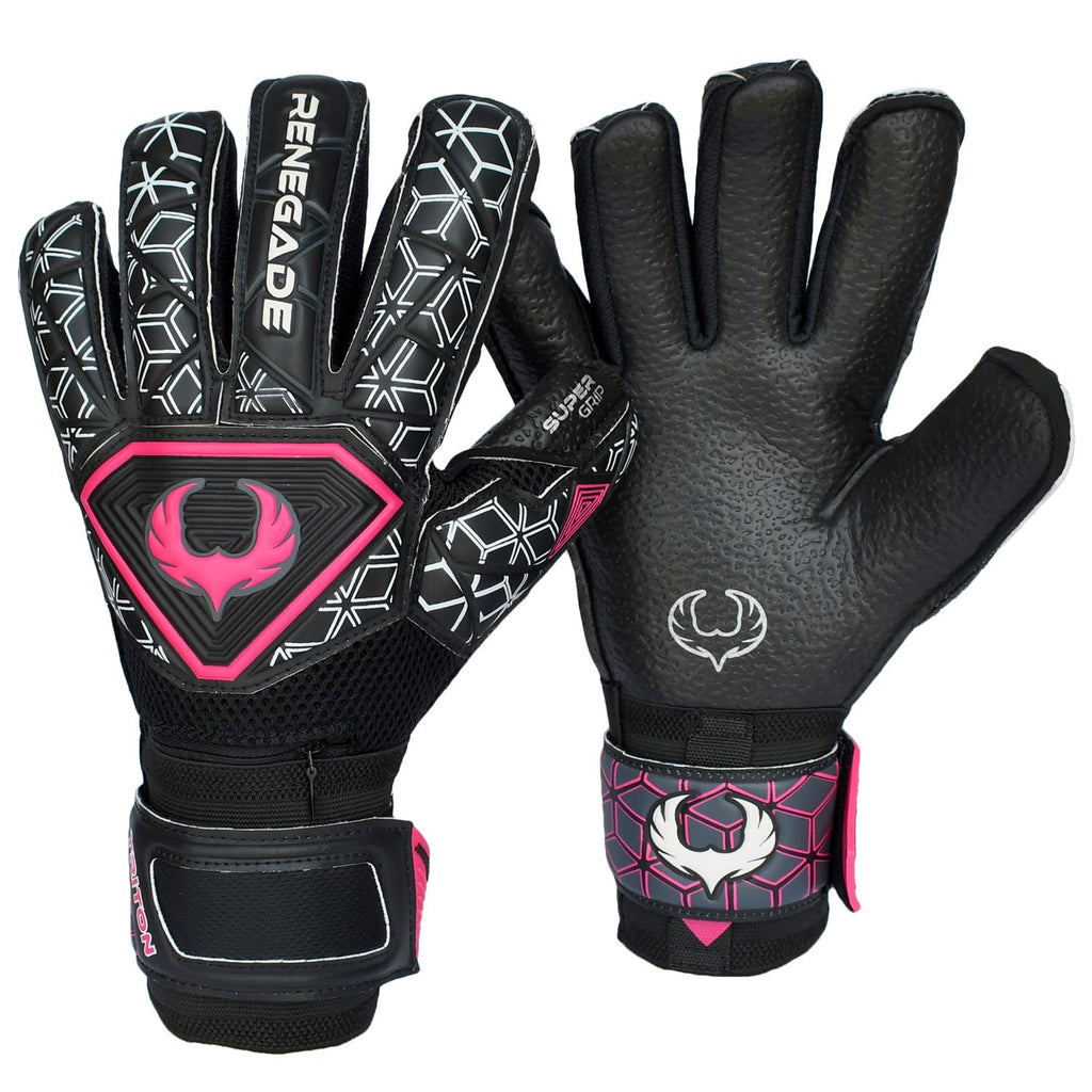 Renegade GK Triton Goalie Gloves - Adult, Youth, Kids (Sizes 5-11, 3 Styles, Level 2) Pro-Tek Fingersaves & Durable 3.5+3MM Super Grip | Goalkeeper Glove for All-Around Play | Based in The USA