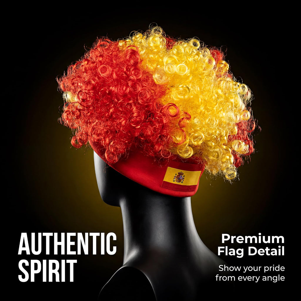 Brazil-Style Curly Soccer Fan Wig