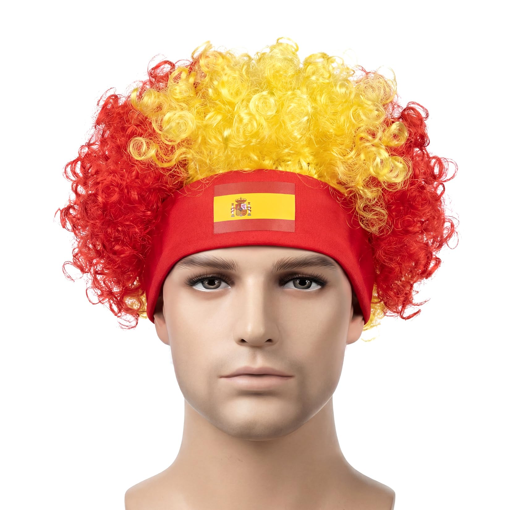Brazil-Style Curly Soccer Fan Wig