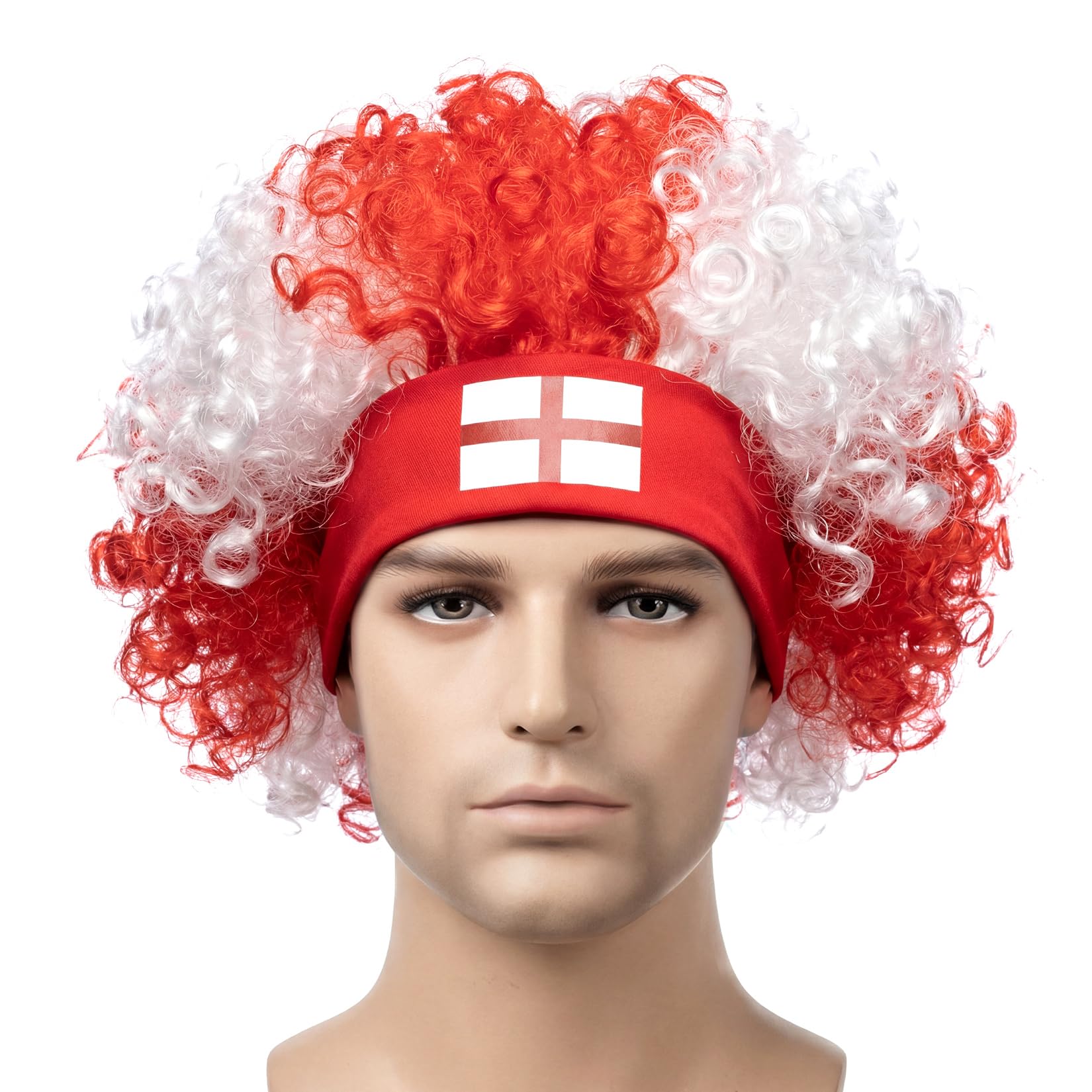Brazil-Style Curly Soccer Fan Wig
