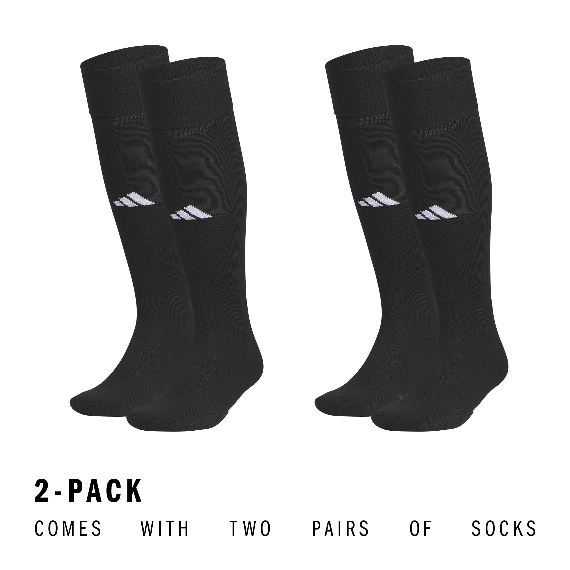 adidas Unisex Rivalry Soccer Socks (2 Pairs) Over-the-Calf
