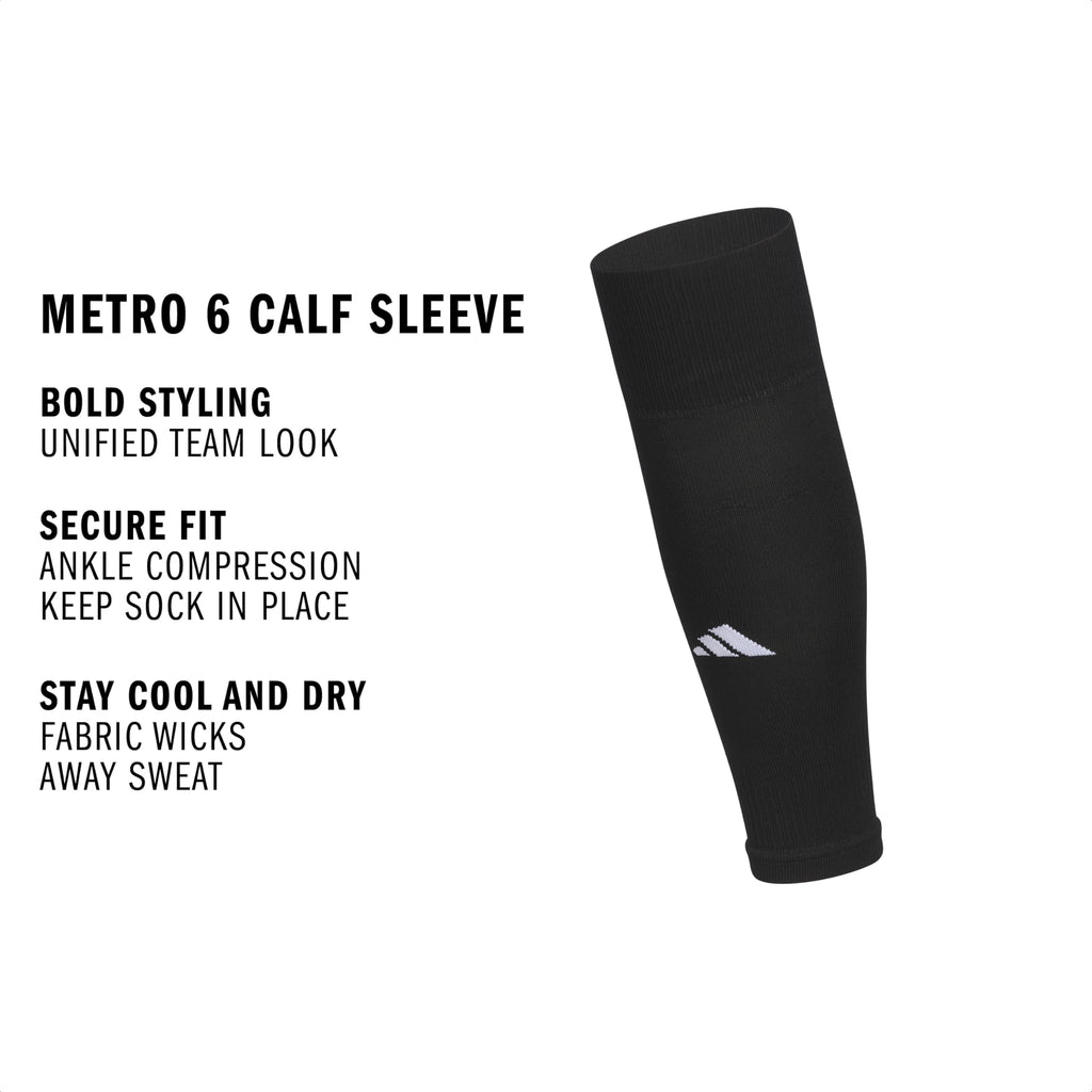 adidas Unisex Metro Soccer Socks or Calf Sleeves (1 Pair) Over-the-Calf