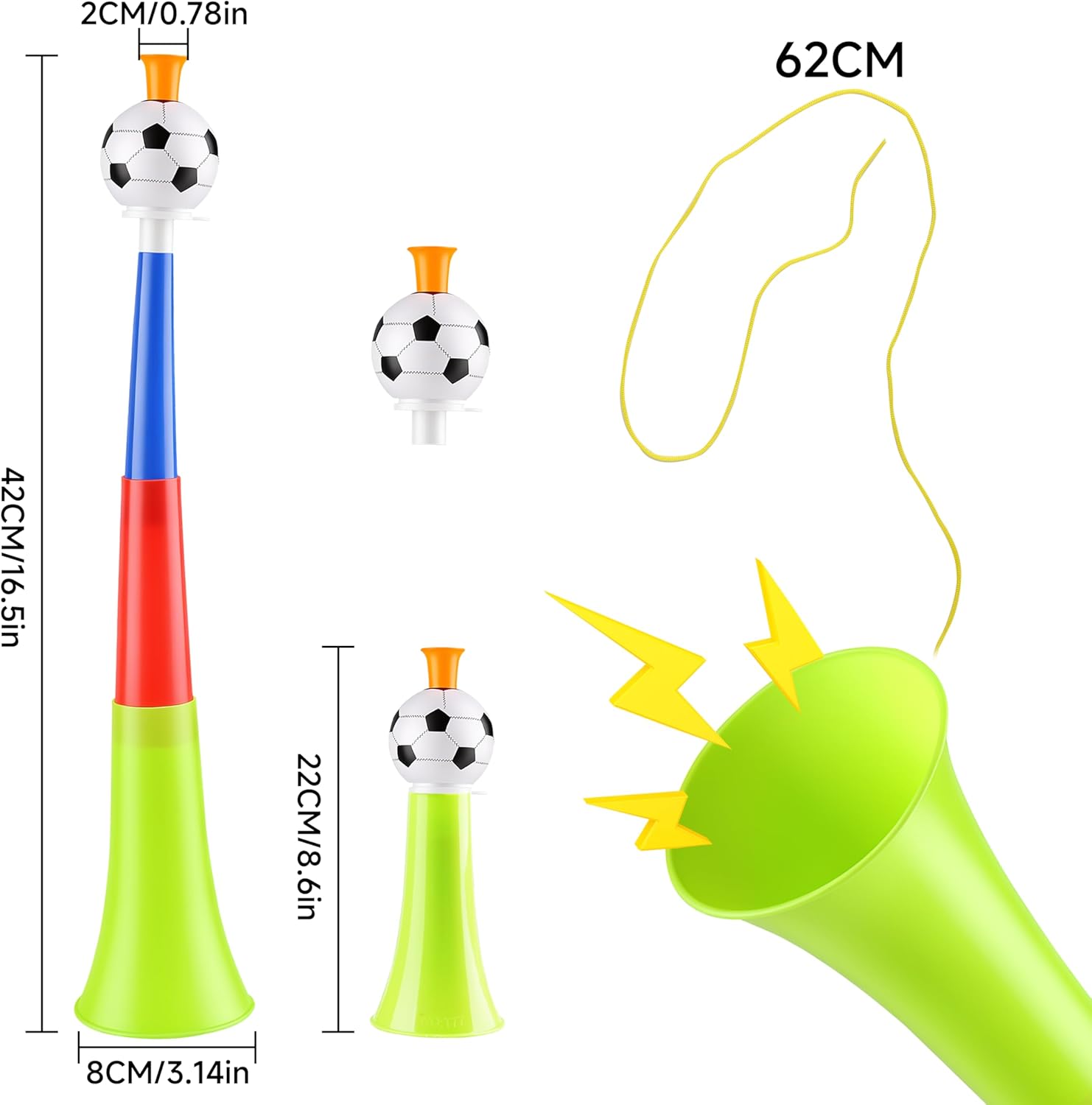 Collapsible Soccer Stadium Horn
