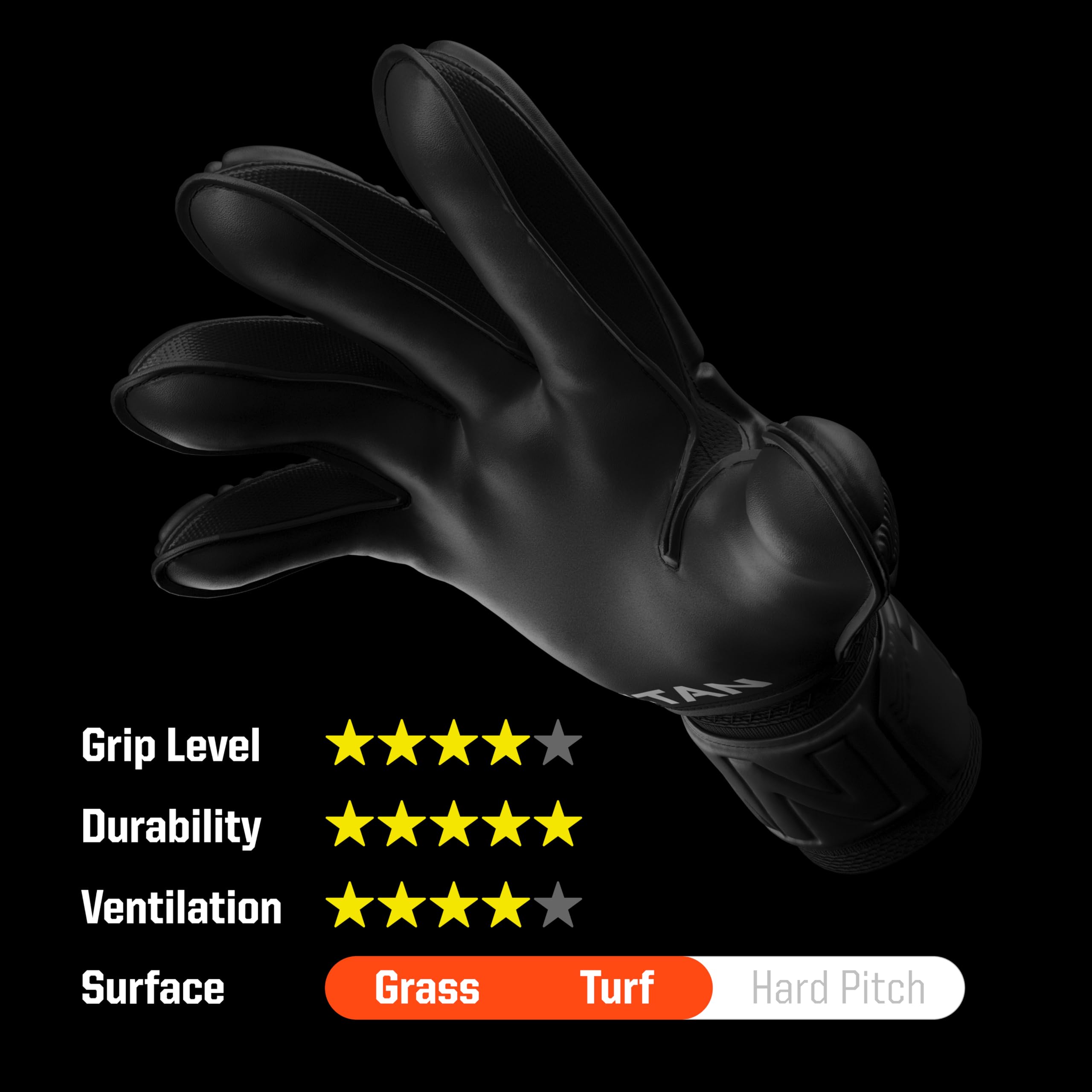 T1TAN Goalkeeper Training Gloves Adult, Classic White-Out & Black-Out, Size 6-11, Soccer Goalie Gloves, Professional Goal Keeper Gloves for Youth, Men & Women, Breathable & 3mm Memory Foam