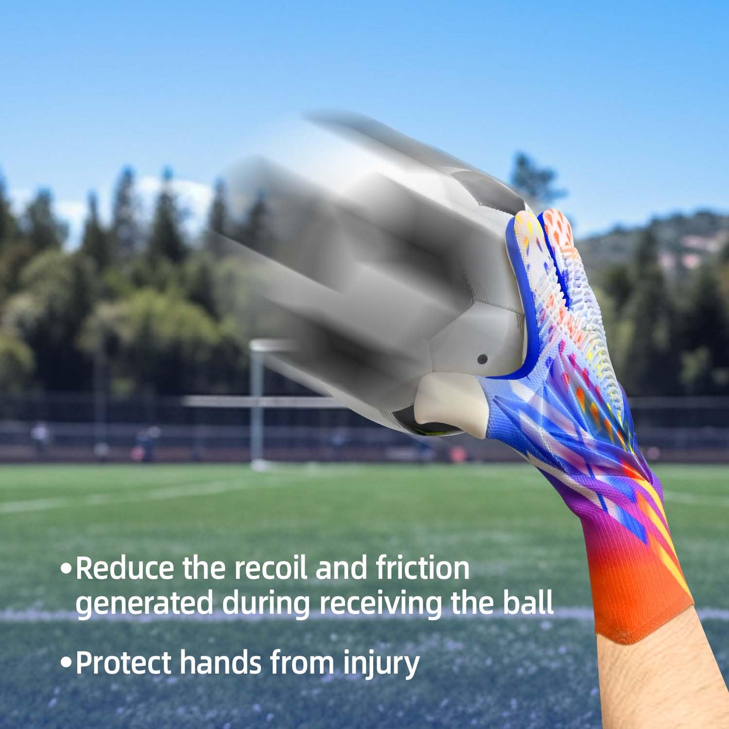 Soccer Goalkeeper Gloves, Ultimate Grip Football Goalie Gloves with Size 6/7/8/9/10, Strong Receiver, American Football for Men, Boys, Youth, Adult, Kids and Small Hands