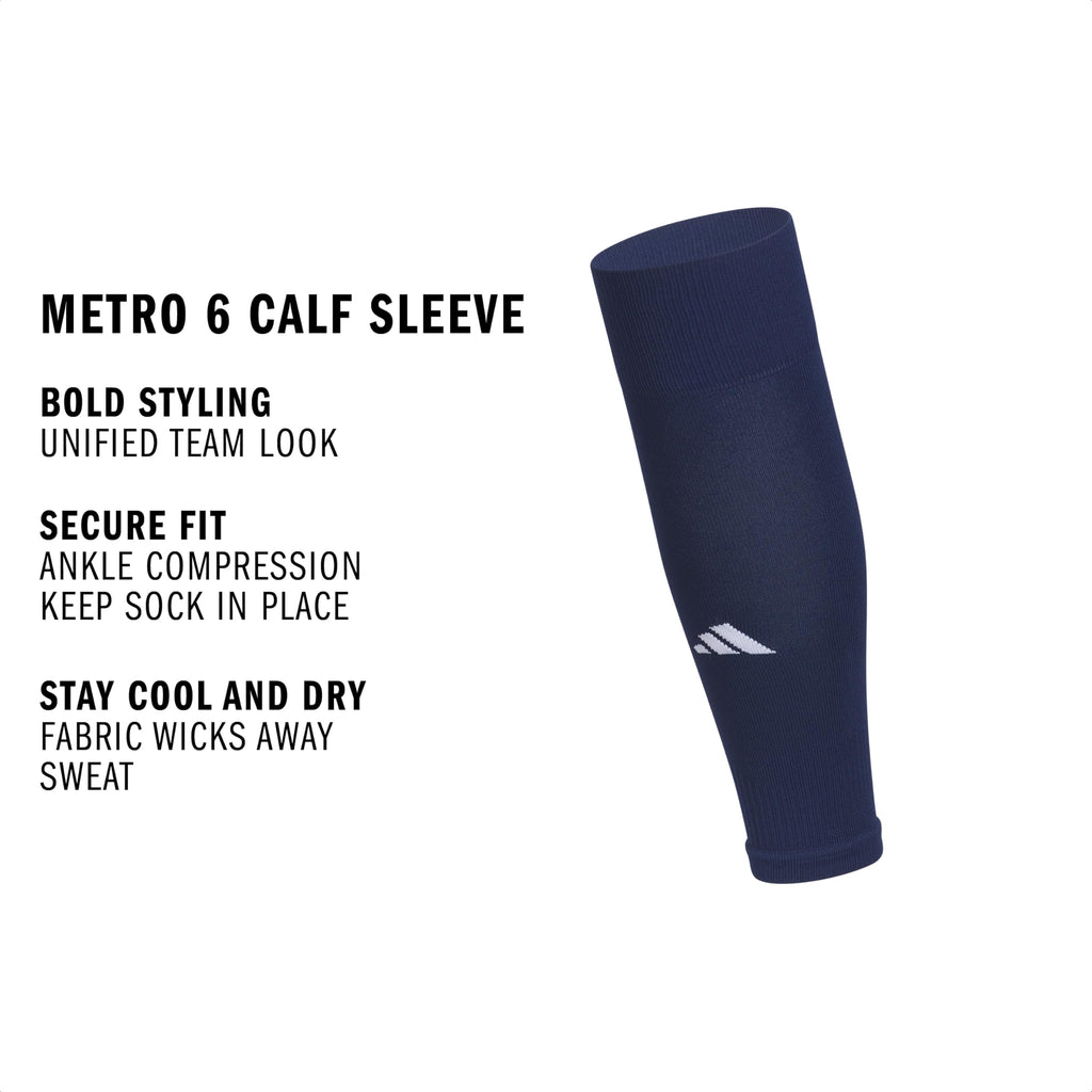 adidas Unisex Metro Soccer Socks or Calf Sleeves (1 Pair) Over-the-Calf