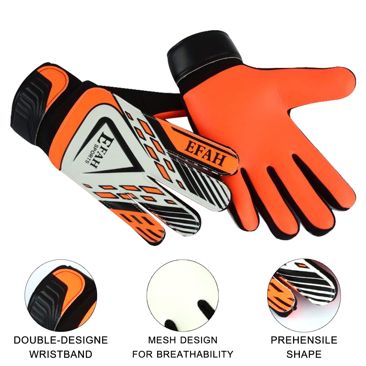 Soccer Goalie Goalkeeper Gloves for Kids Boys Children Football Gloves with Strong Grips Palms
