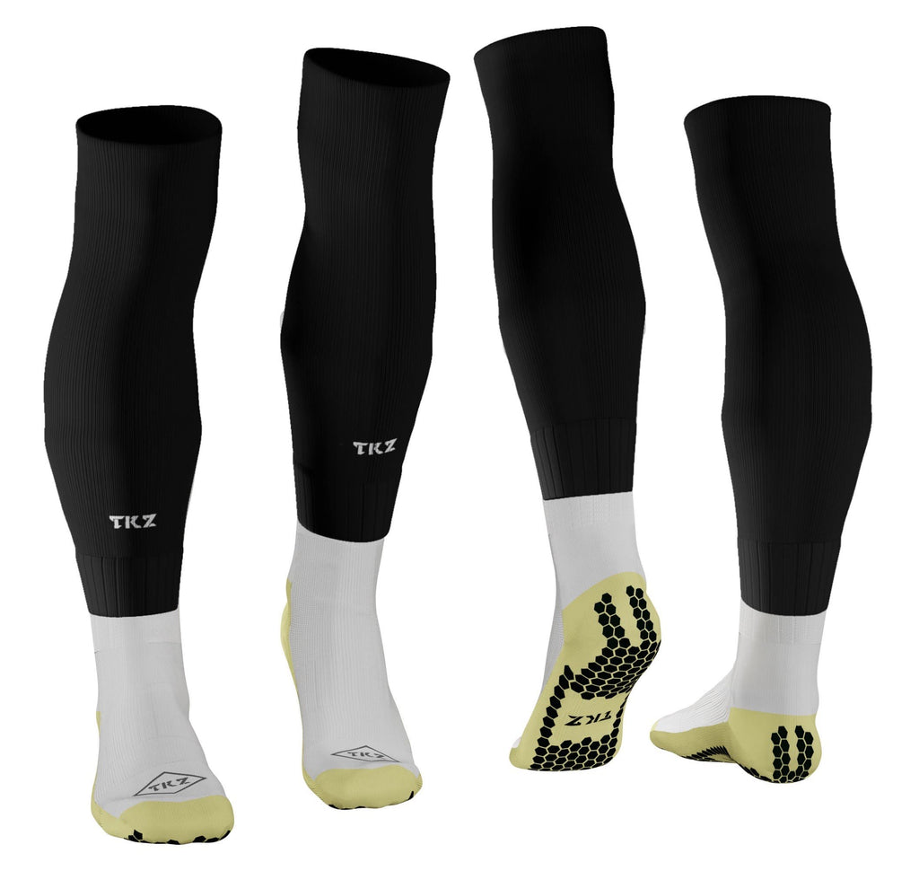 Tekkerz leg sleeve over 20 color variations compatible with grip socks for soccer, football, hockey, rugby athletic socks