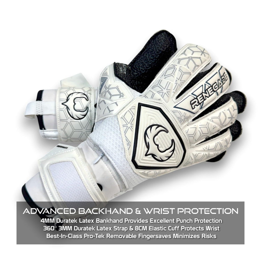 Renegade GK Triton Goalie Gloves - Adult, Youth, Kids (Sizes 5-11, 3 Styles, Level 2) Pro-Tek Fingersaves & Durable 3.5+3MM Super Grip | Goalkeeper Glove for All-Around Play | Based in The USA
