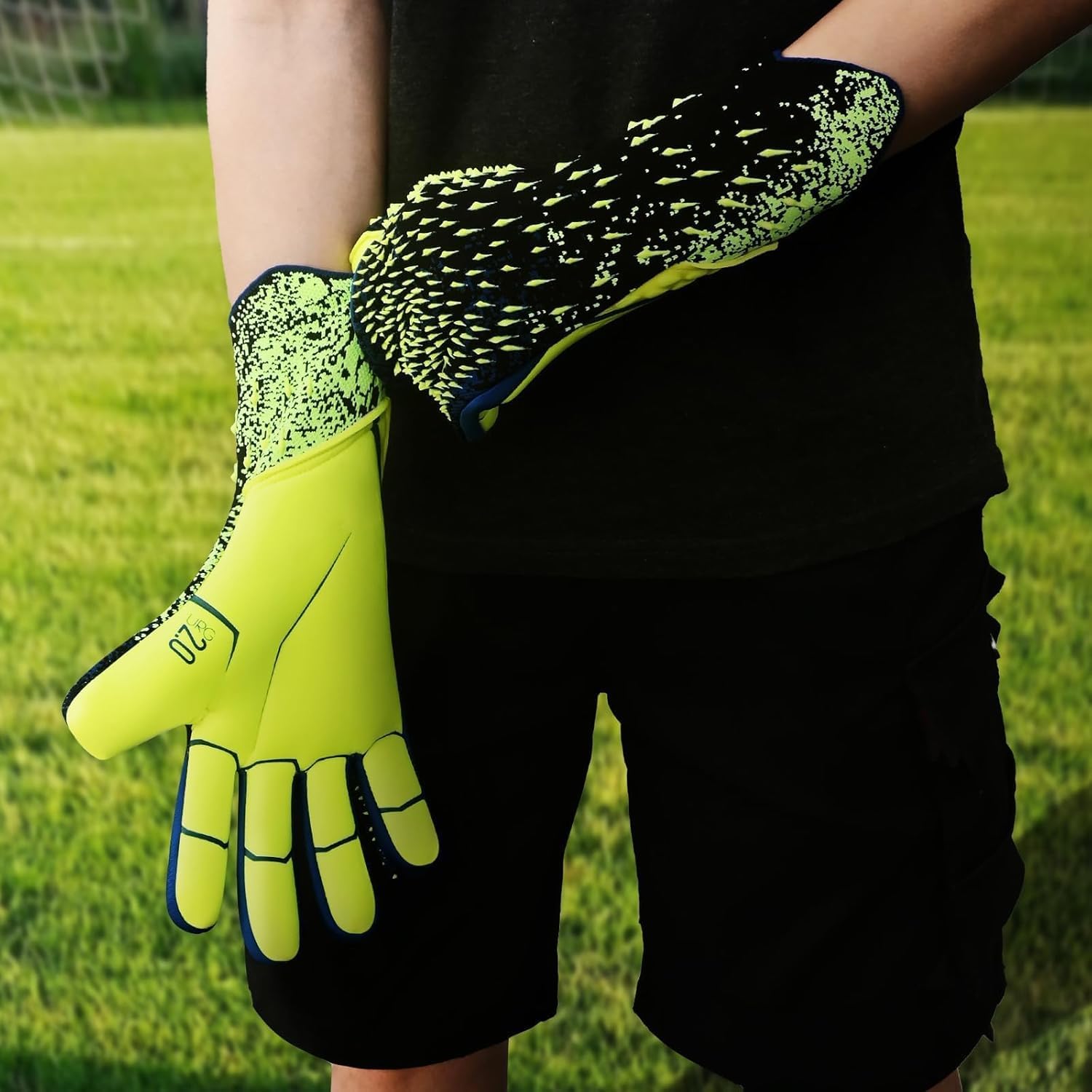 Soccer Goalkeeper Gloves, Ultimate Grip Football Goalie Gloves with Size 6/7/8/9/10, Strong Receiver, American Football for Men, Boys, Youth, Adult, Kids and Small Hands