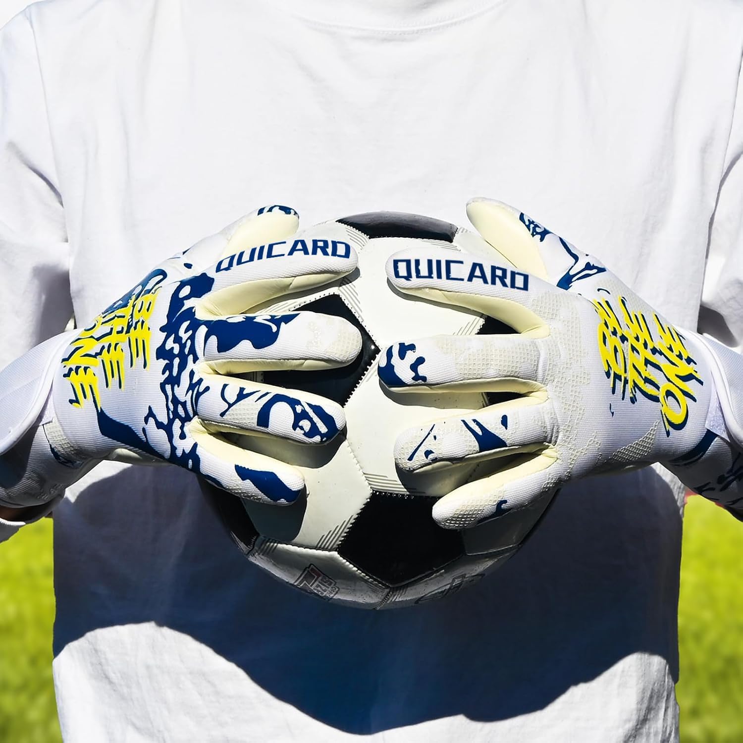 Soccer Goalkeeper Gloves, Ultimate Grip Football Goalie Gloves with Size 6/7/8/9/10, Strong Receiver, American Football for Men, Boys, Youth, Adult, Kids and Small Hands