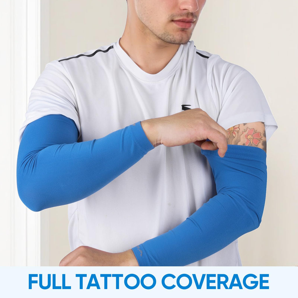APEXUP Cooling Arm Sleeves for Men Women, UV Sun Protection UPF 50, Volleyball Arm Sleeves Compression Sleeves for Outdoor