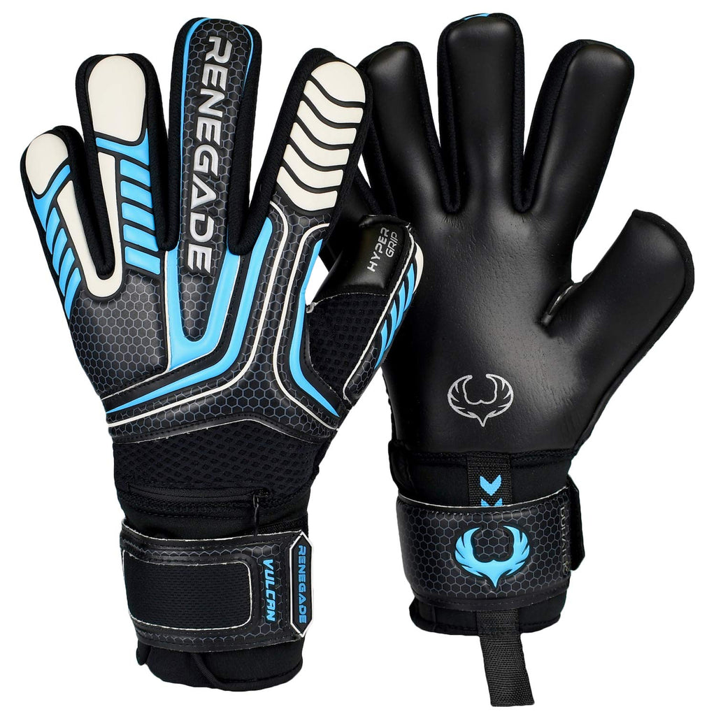 Renegade GK Vulcan Goalie Gloves - Adult, Youth, Kids (Sizes 6-11, 4 Styles, Level 3) Pro-Tek Fingersaves & 3.5+3MM Hyper Grip | Excellent Goalkeeper Glove for Higher Play | Based in The USA