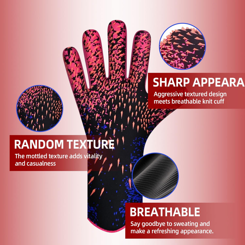 Soccer Goalkeeper Gloves, Ultimate Grip Football Goalie Gloves with Size 6/7/8/9/10, Strong Receiver, American Football for Men, Boys, Youth, Adult, Kids and Small Hands