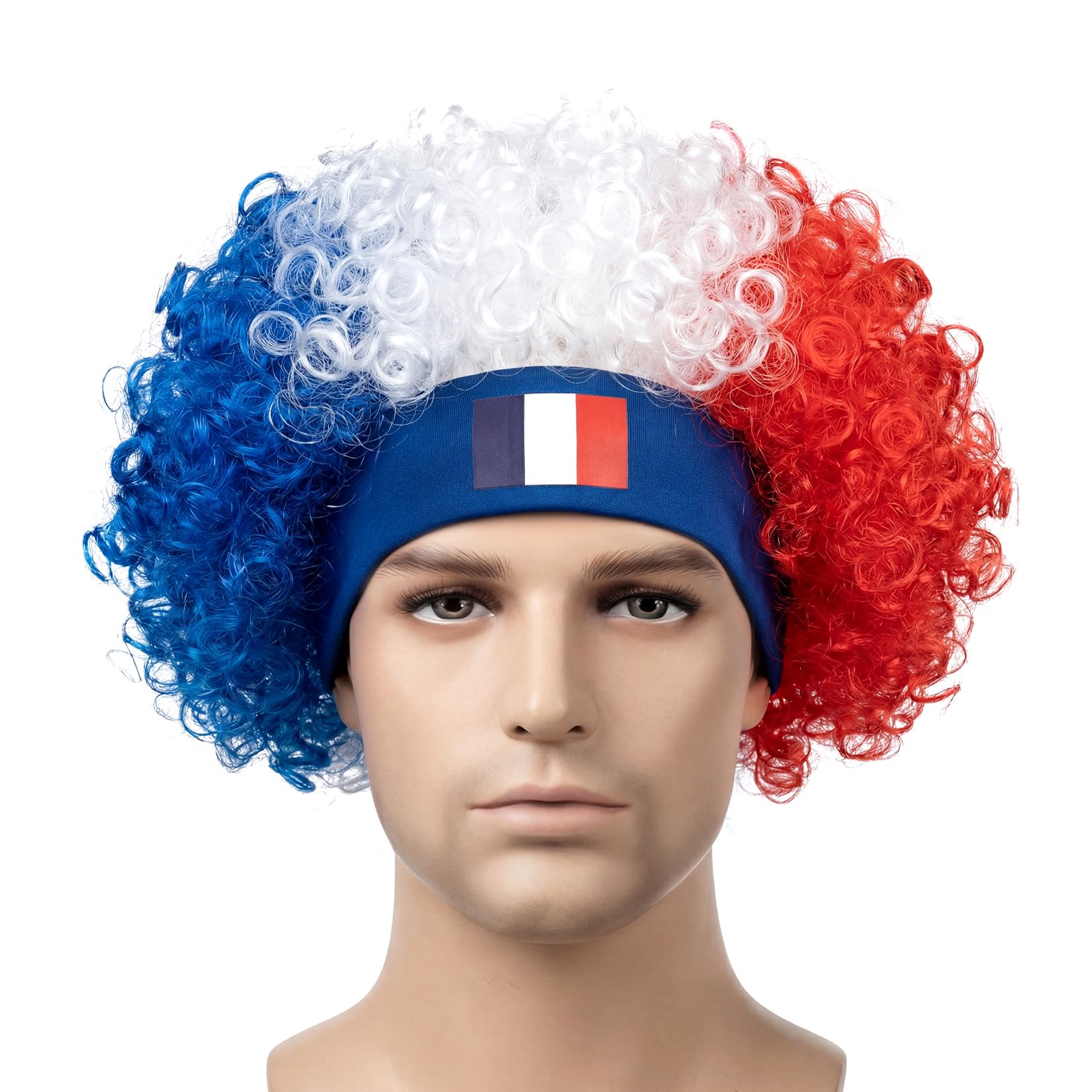 Brazil-Style Curly Soccer Fan Wig