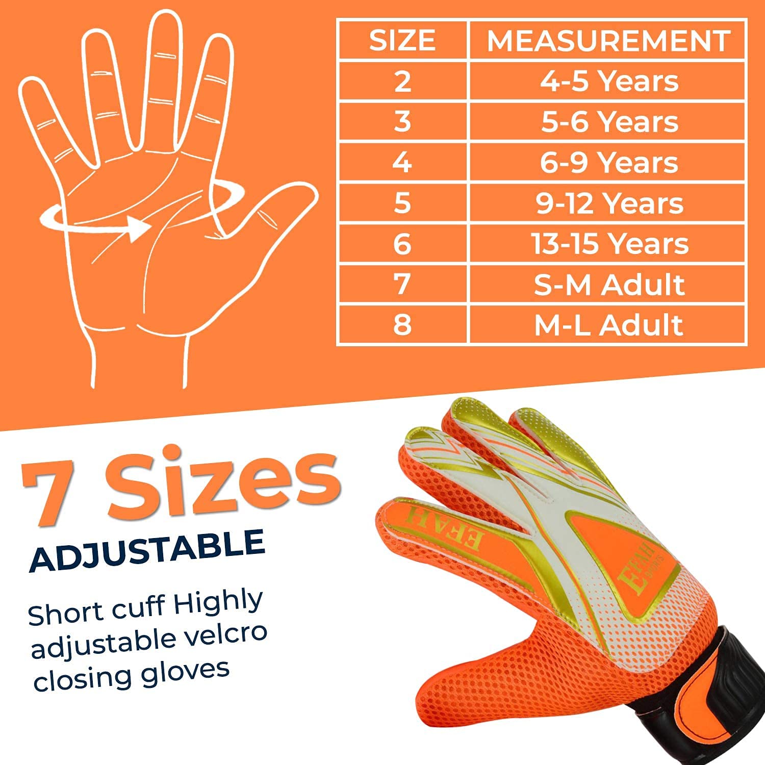 Soccer Goalie Goalkeeper Gloves for Kids Boys Children Football Gloves with Strong Grips Palms