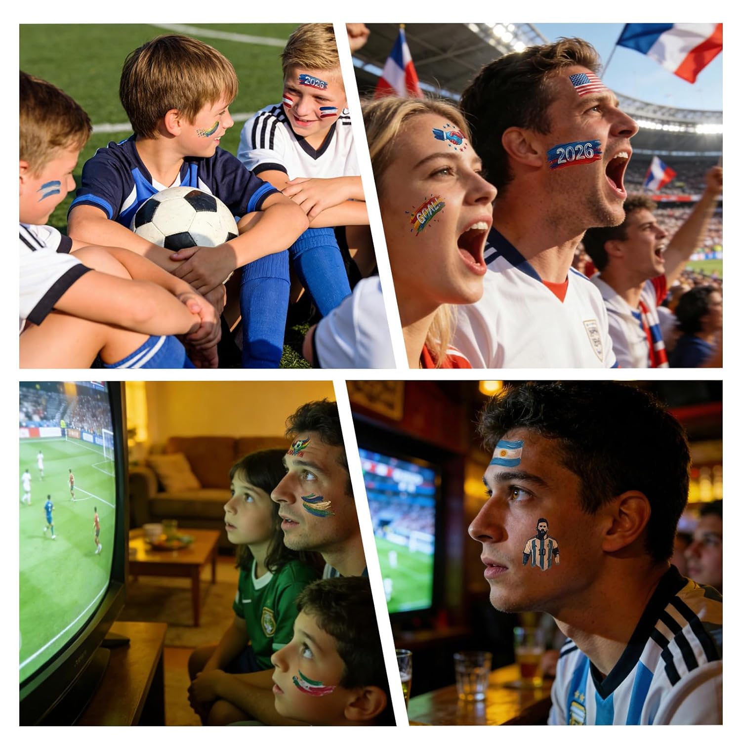 2026 Soccer Temporary Tattoo Sheets
