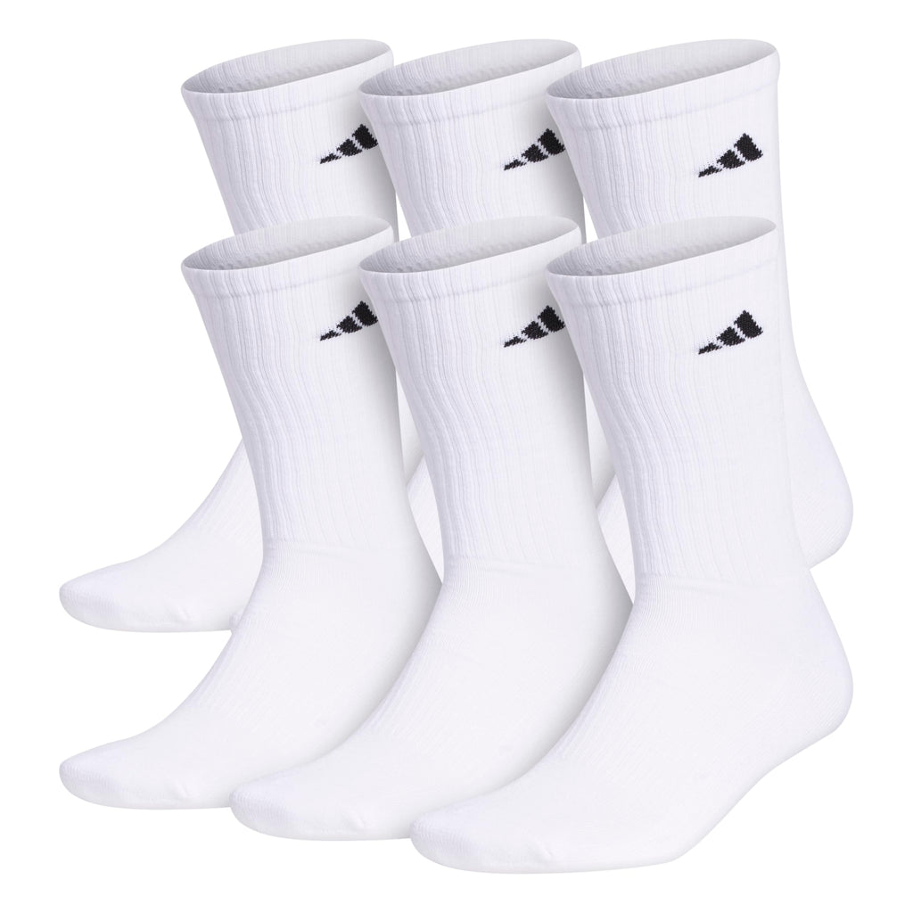 adidas Men's Athletic Cushioned Crew Socks (6 Pairs) Durable & Comfortable