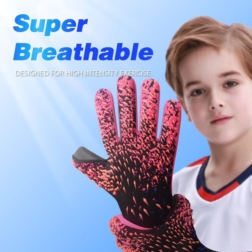 Soccer Goalkeeper Gloves, Ultimate Grip Football Goalie Gloves with Size 6/7/8/9/10, Strong Receiver, American Football for Men, Boys, Youth, Adult, Kids and Small Hands