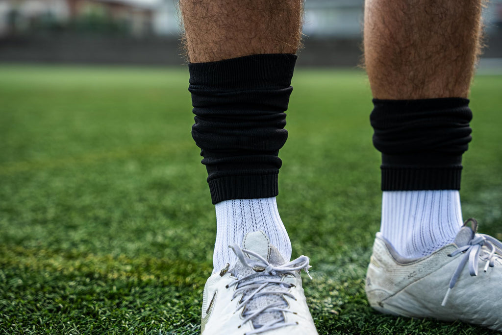 Tekkerz leg sleeve over 20 color variations compatible with grip socks for soccer, football, hockey, rugby athletic socks