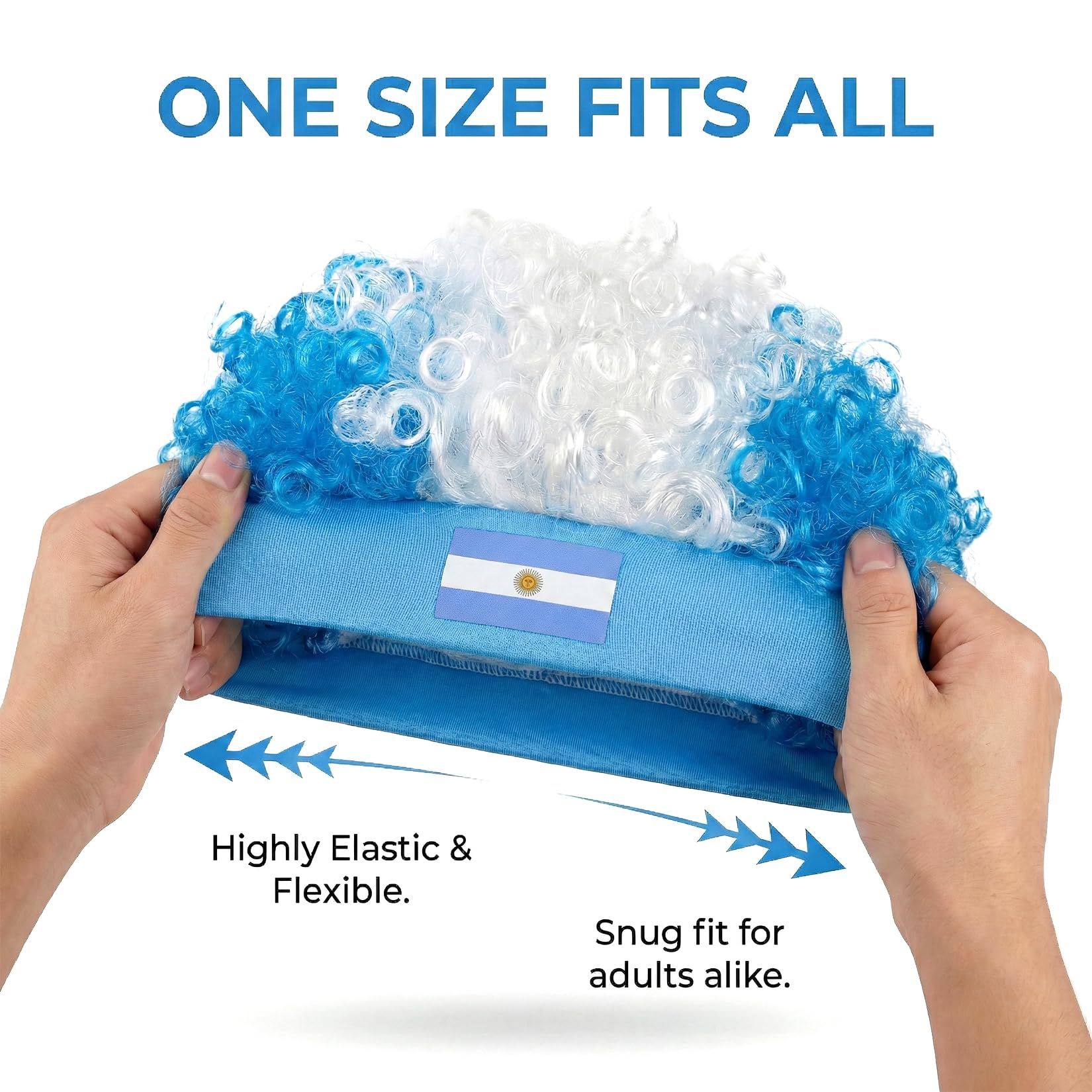 Brazil-Style Curly Soccer Fan Wig