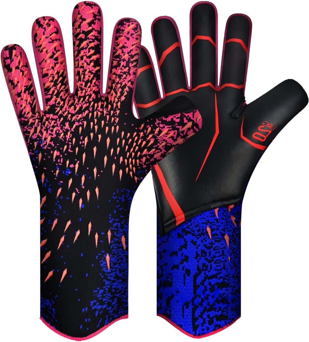 Soccer Goalkeeper Gloves, Ultimate Grip Football Goalie Gloves with Size 6/7/8/9/10, Strong Receiver, American Football for Men, Boys, Youth, Adult, Kids and Small Hands