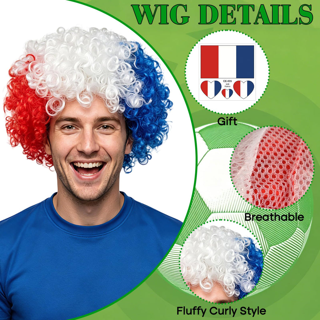 Country Color Afro Fan Wig