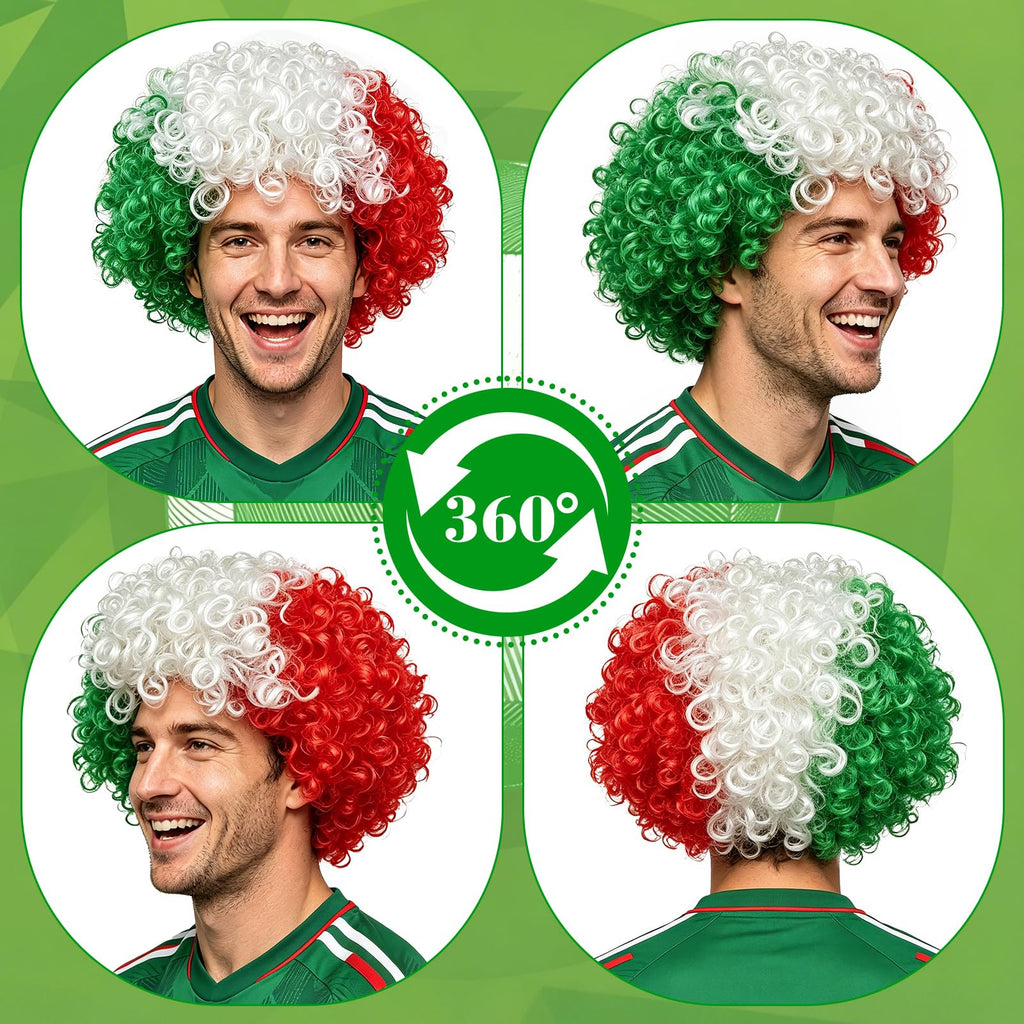 Country Color Afro Fan Wig