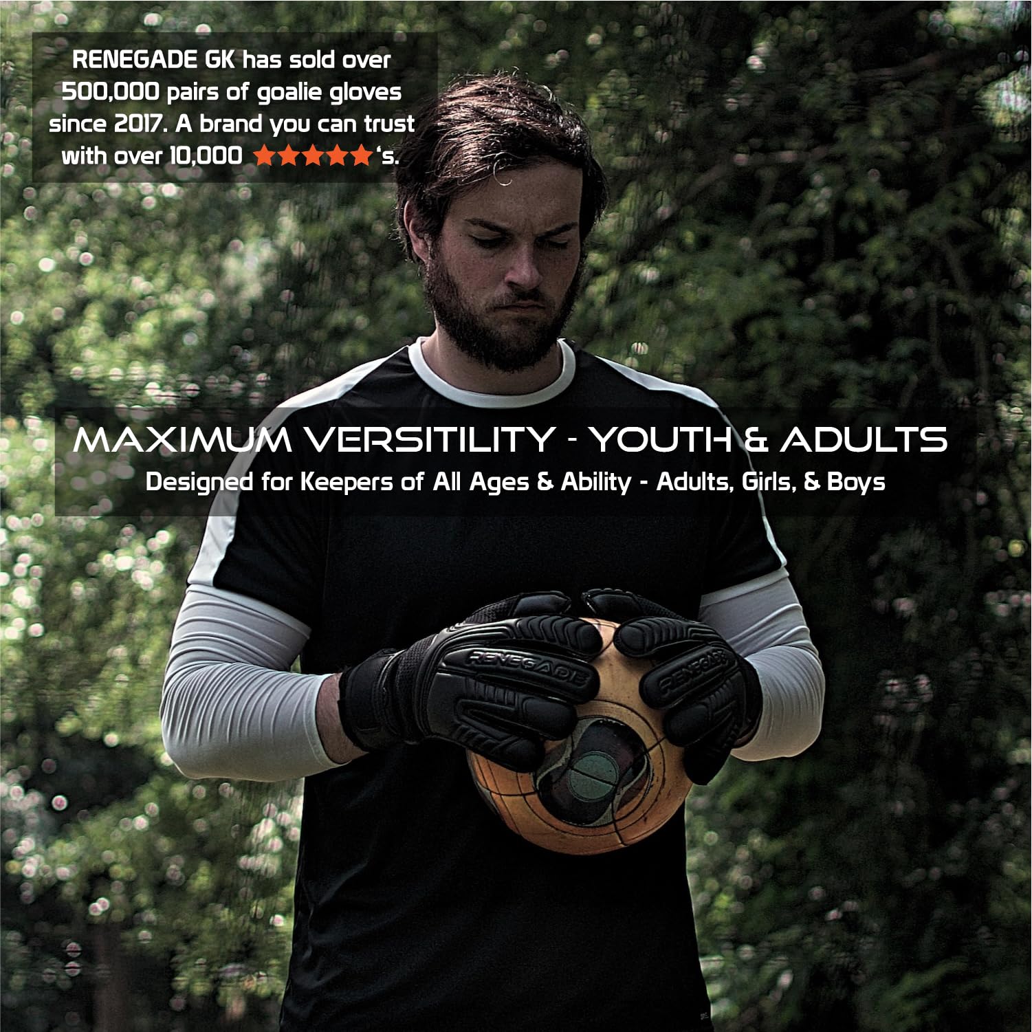 Renegade GK Vulcan Goalie Gloves - Adult, Youth, Kids (Sizes 6-11, 4 Styles, Level 3) Pro-Tek Fingersaves & 3.5+3MM Hyper Grip | Excellent Goalkeeper Glove for Higher Play | Based in The USA
