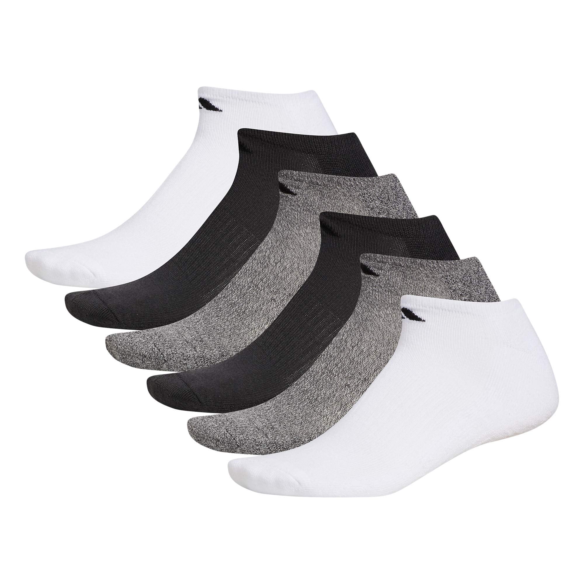 adidas Men's Athletic Cushioned No Show Socks (6 Pairs) Durable & Comfortable