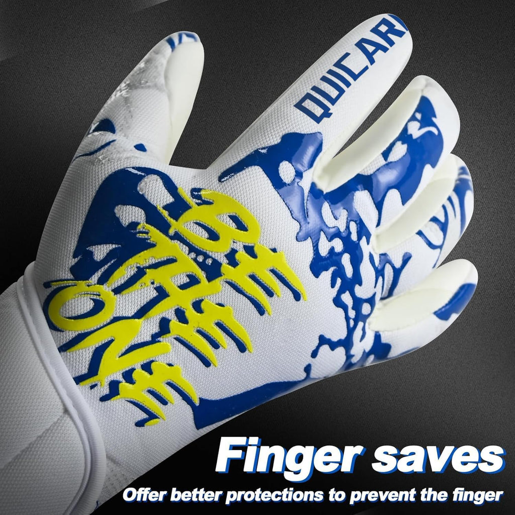 Soccer Goalkeeper Gloves, Ultimate Grip Football Goalie Gloves with Size 6/7/8/9/10, Strong Receiver, American Football for Men, Boys, Youth, Adult, Kids and Small Hands