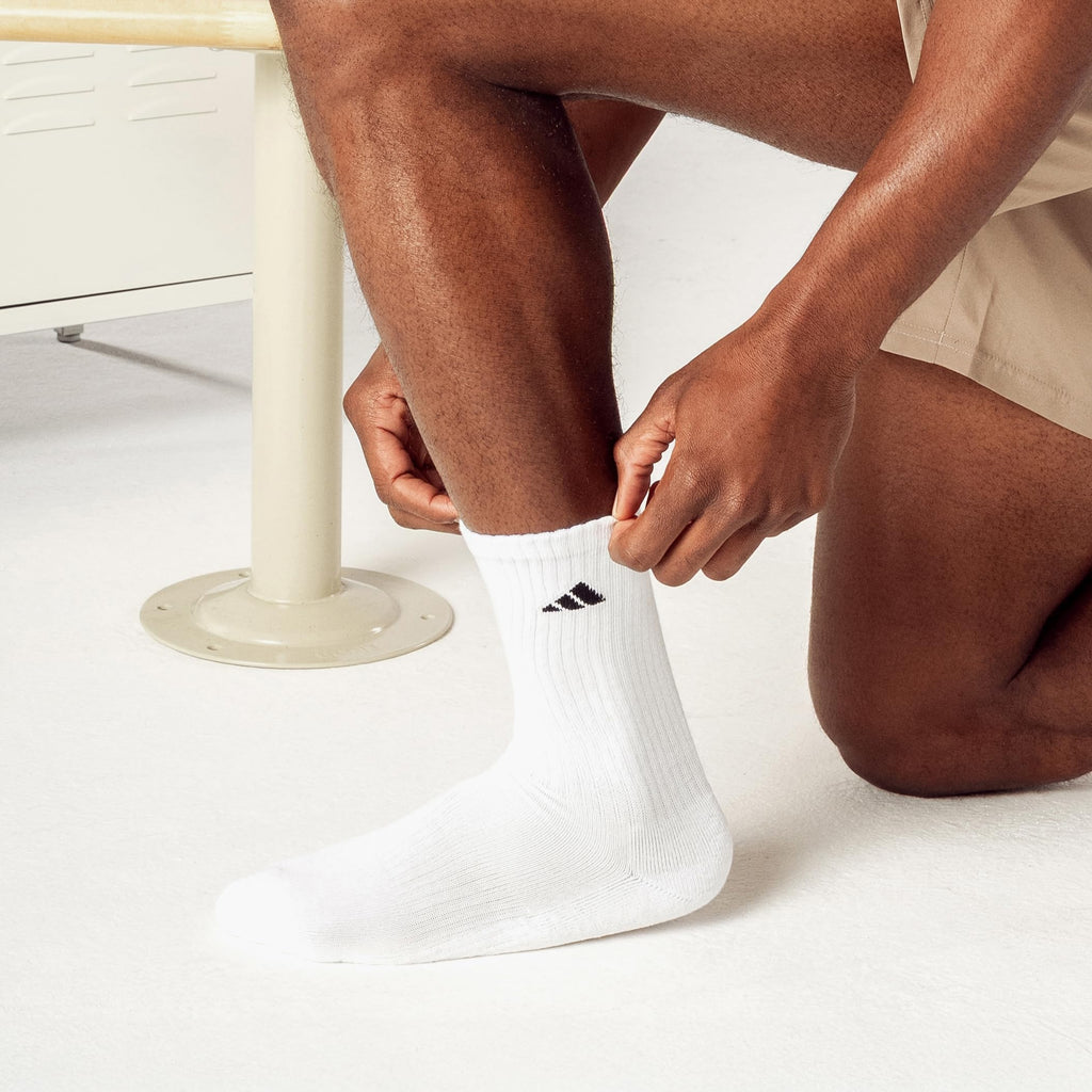 adidas Men's Athletic Cushioned Crew Socks (6 Pairs) Durable & Comfortable