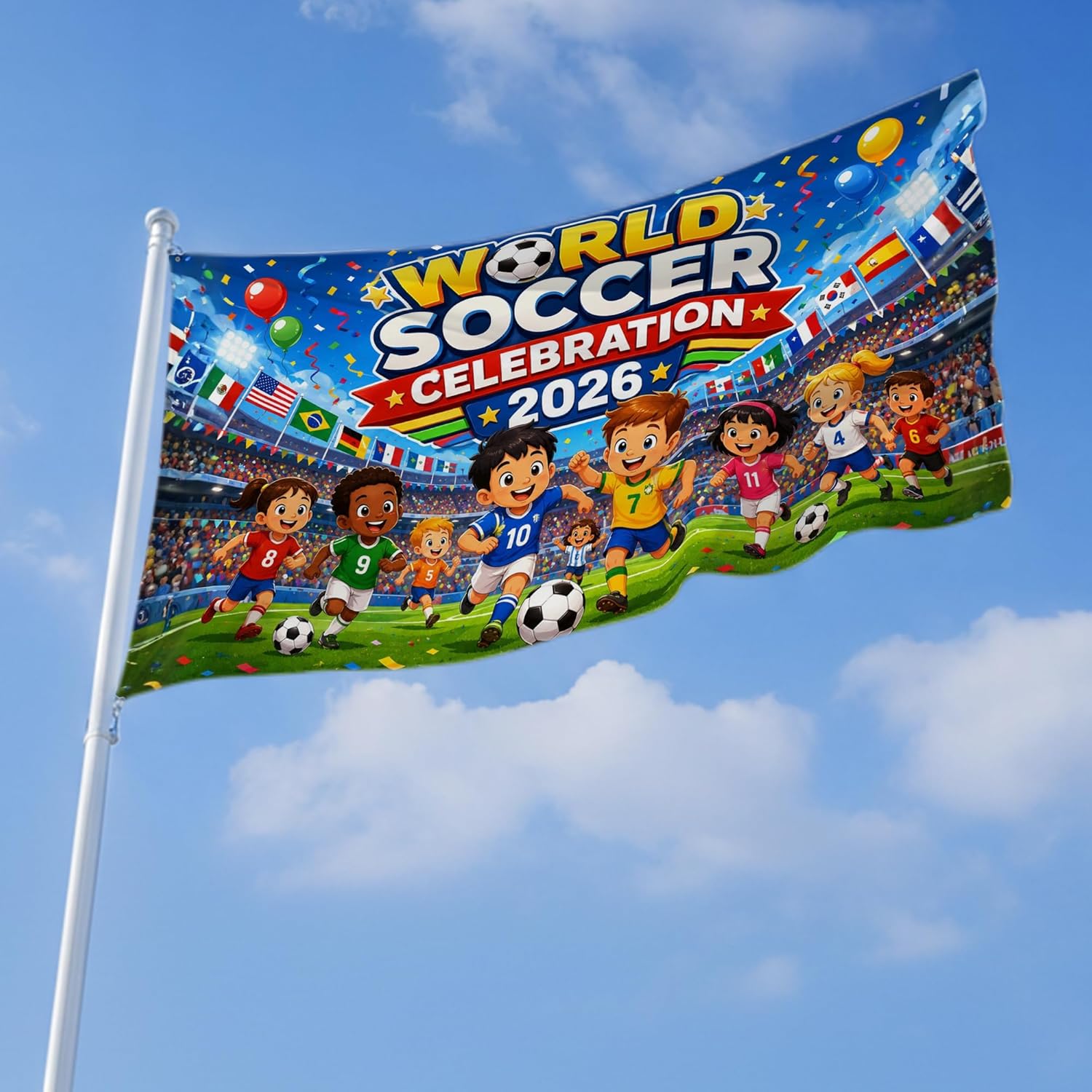 Soccer Feather Flag Banner