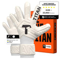 T1TAN Goalkeeper Training Gloves Adult, Classic White-Out & Black-Out, Size 6-11, Soccer Goalie Gloves, Professional Goal Keeper Gloves for Youth, Men & Women, Breathable & 3mm Memory Foam