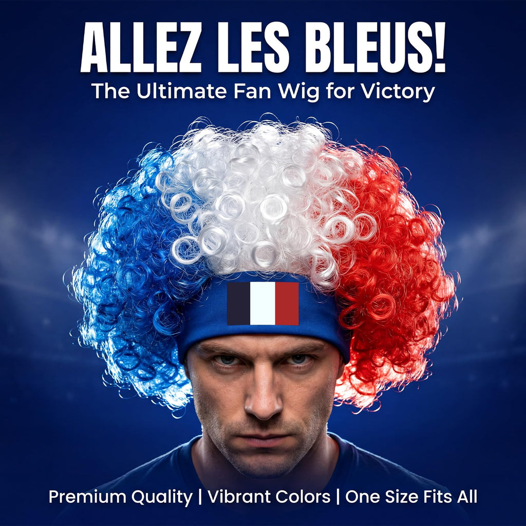 Brazil-Style Curly Soccer Fan Wig