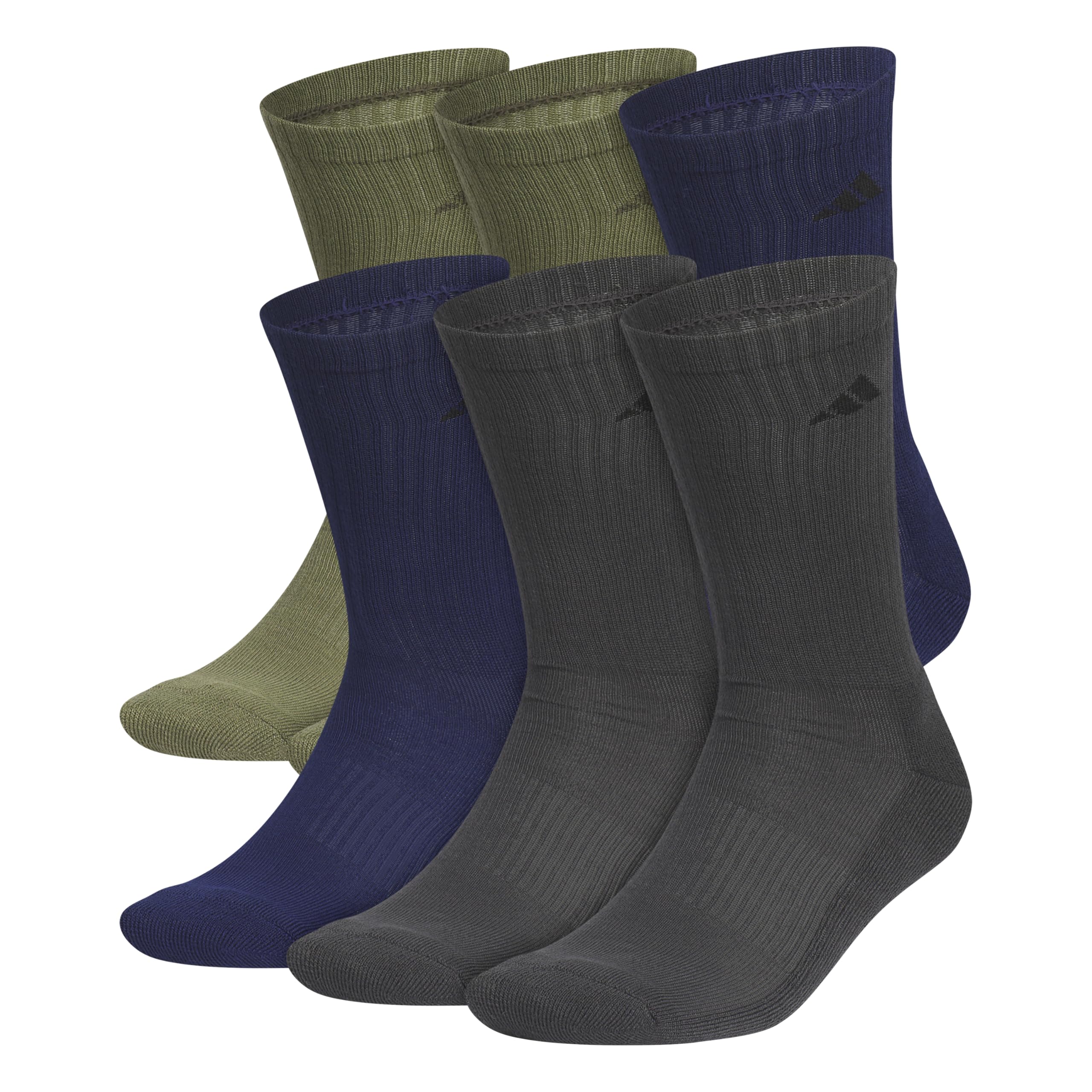 adidas Men's Athletic Cushioned Crew Socks (6 Pairs) Durable & Comfortable