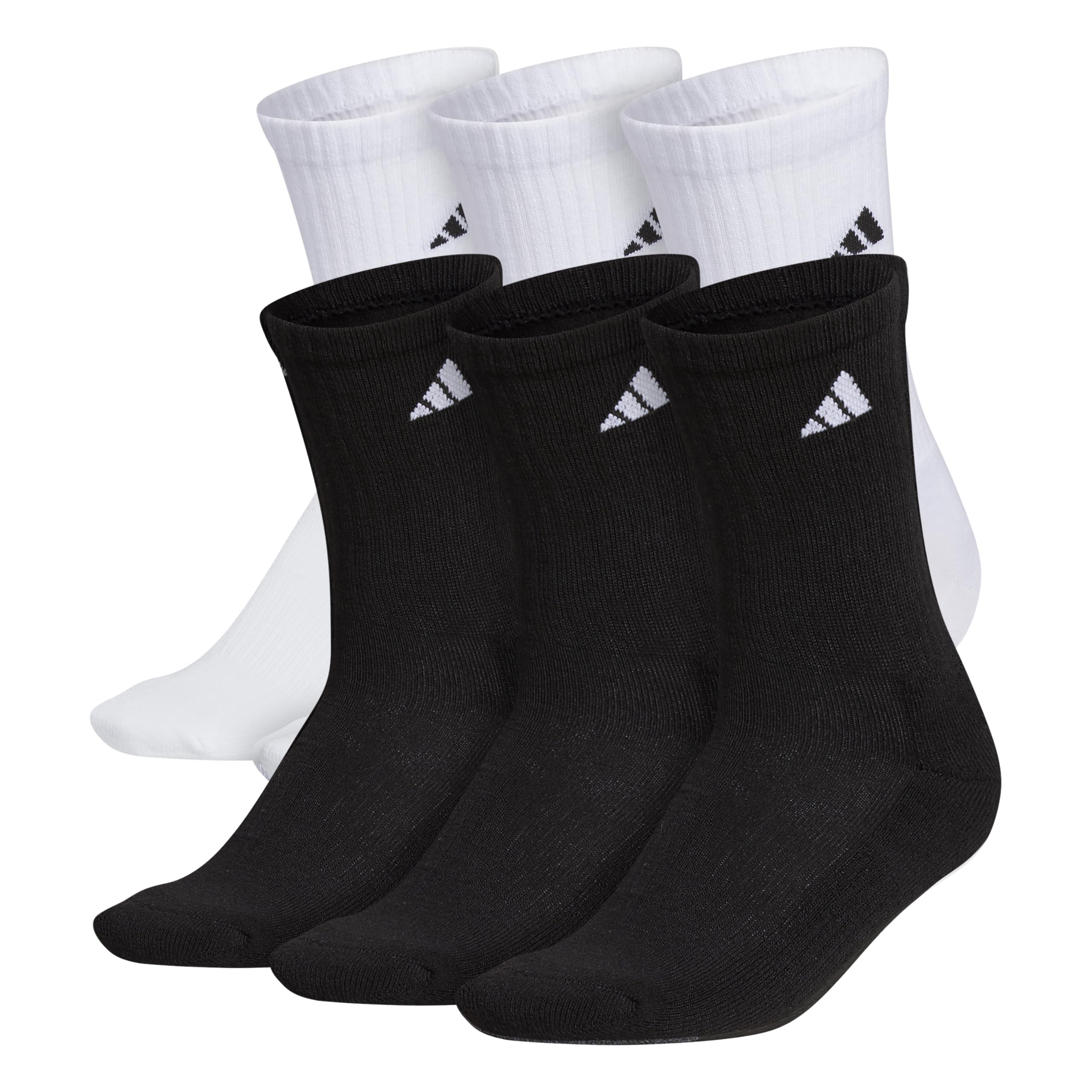 adidas Men's Athletic Cushioned Crew Socks (6 Pairs) Durable & Comfortable